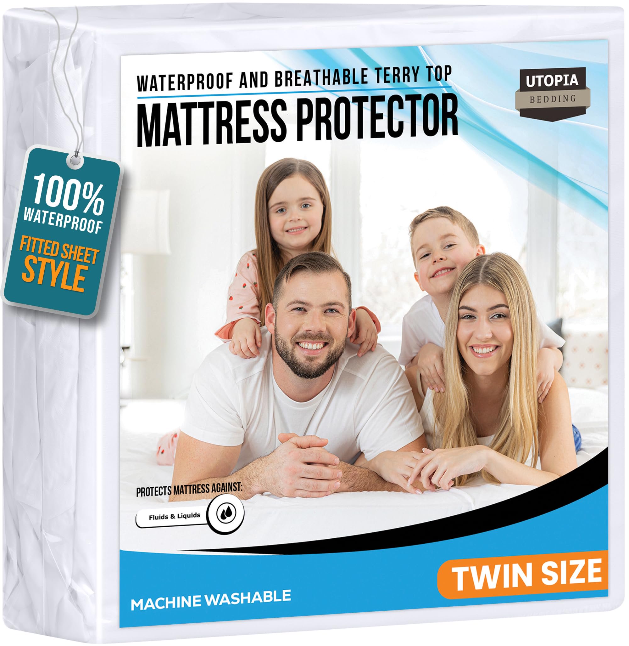 Twin Size Mattress Protector Waterproof 14 Pack, Premium 200 GSM Terry…