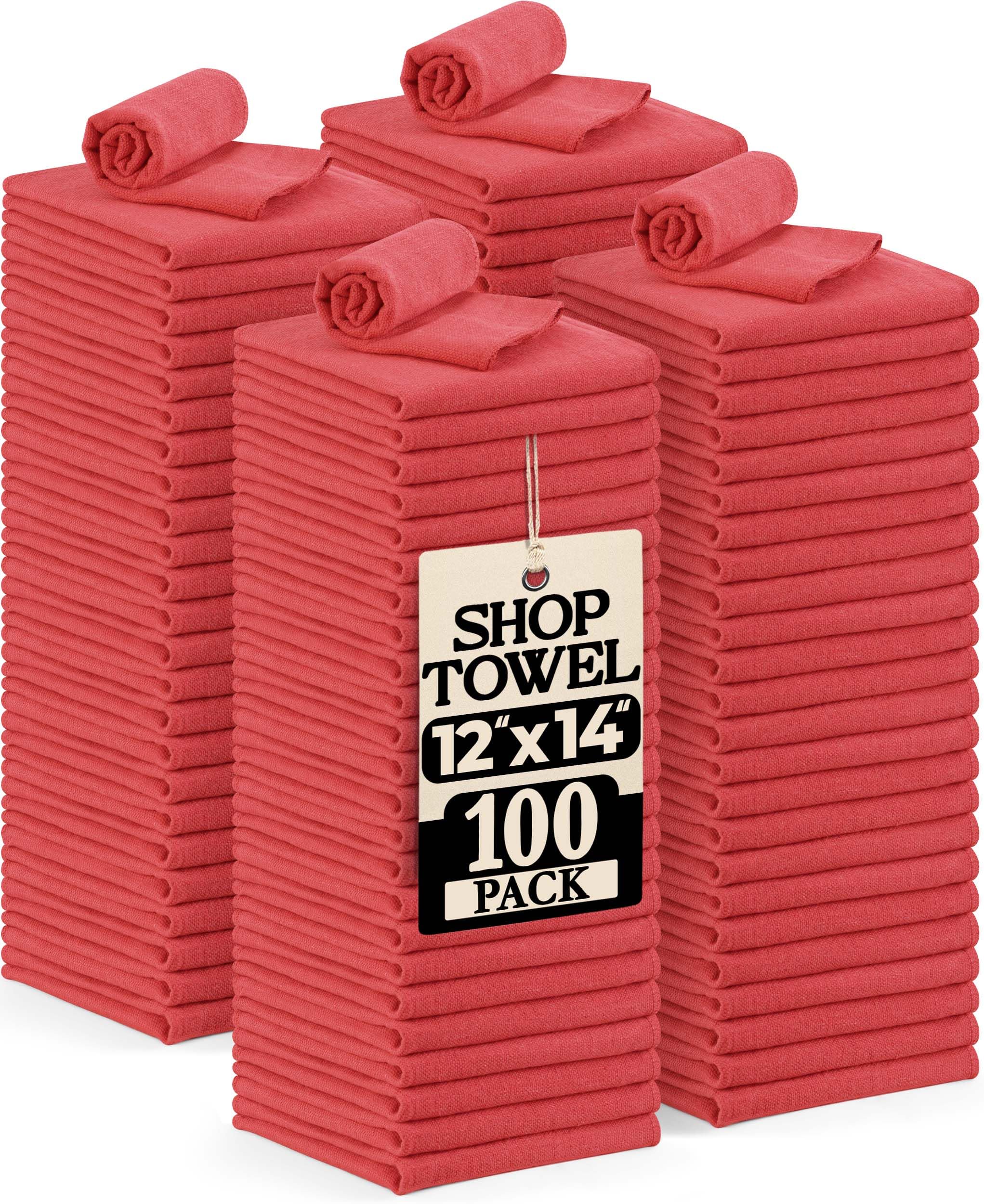 Utopia Towels Cotton Shop Towels 12×14 Inch, 100 Pack Soft, Absorbent…
