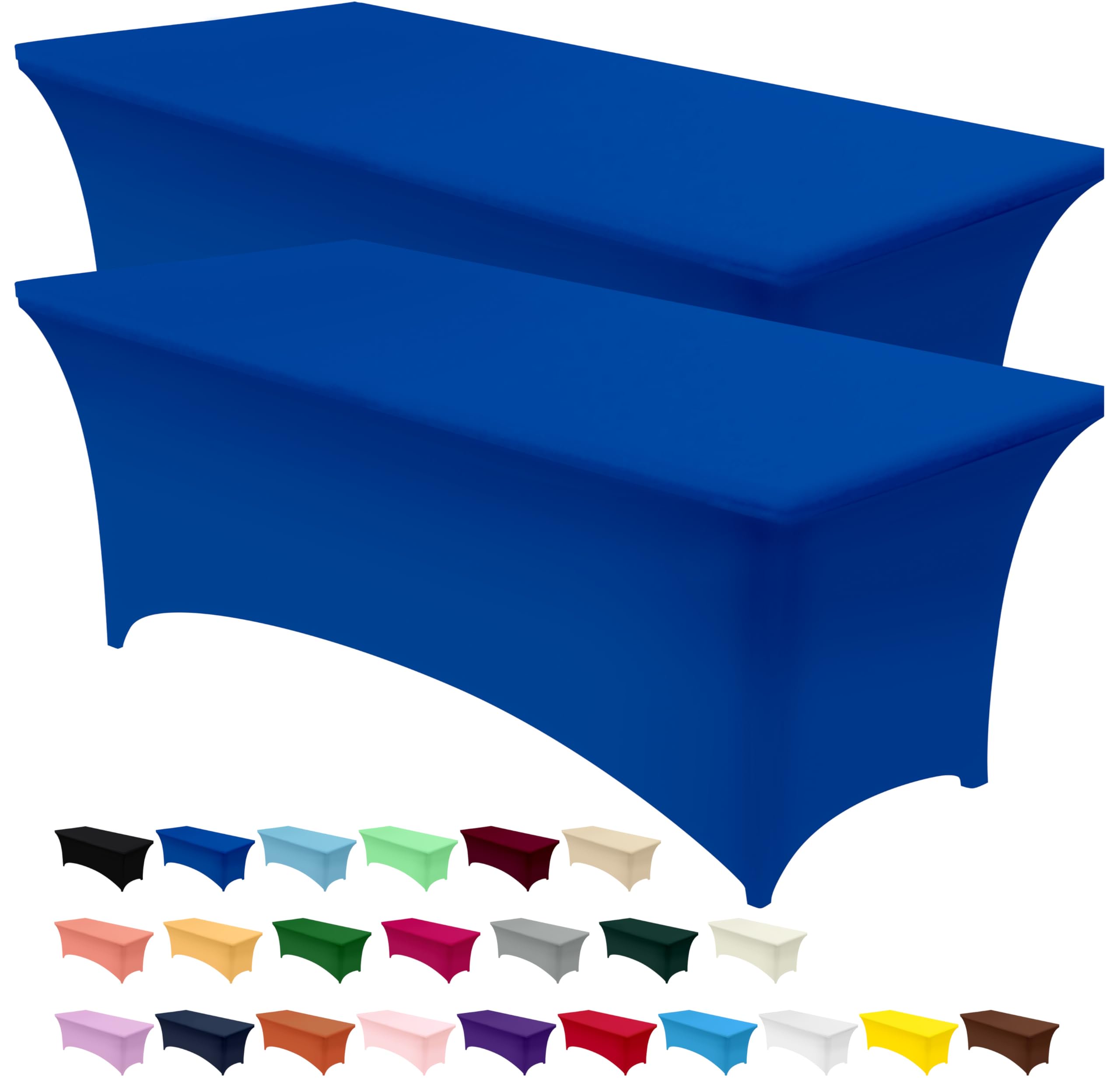 Utopia Kitchen Spandex Tablecloth 10 Pack [6FT, Red] Tight, 