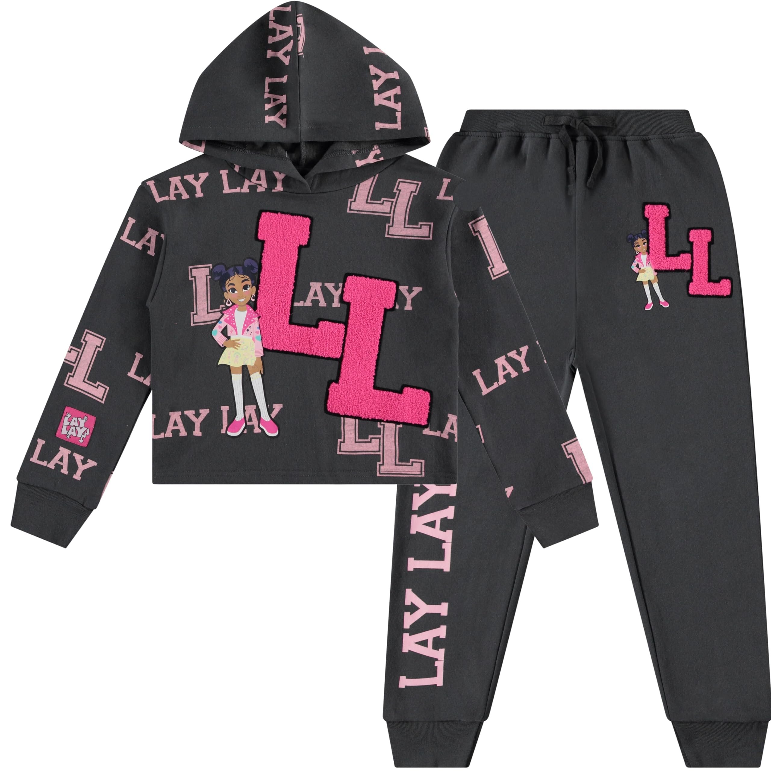 Nickelodeon Girls That Girl Lay Lay Pullover Hoodie and Jogger Sweatpants... - Picture 27 of 28