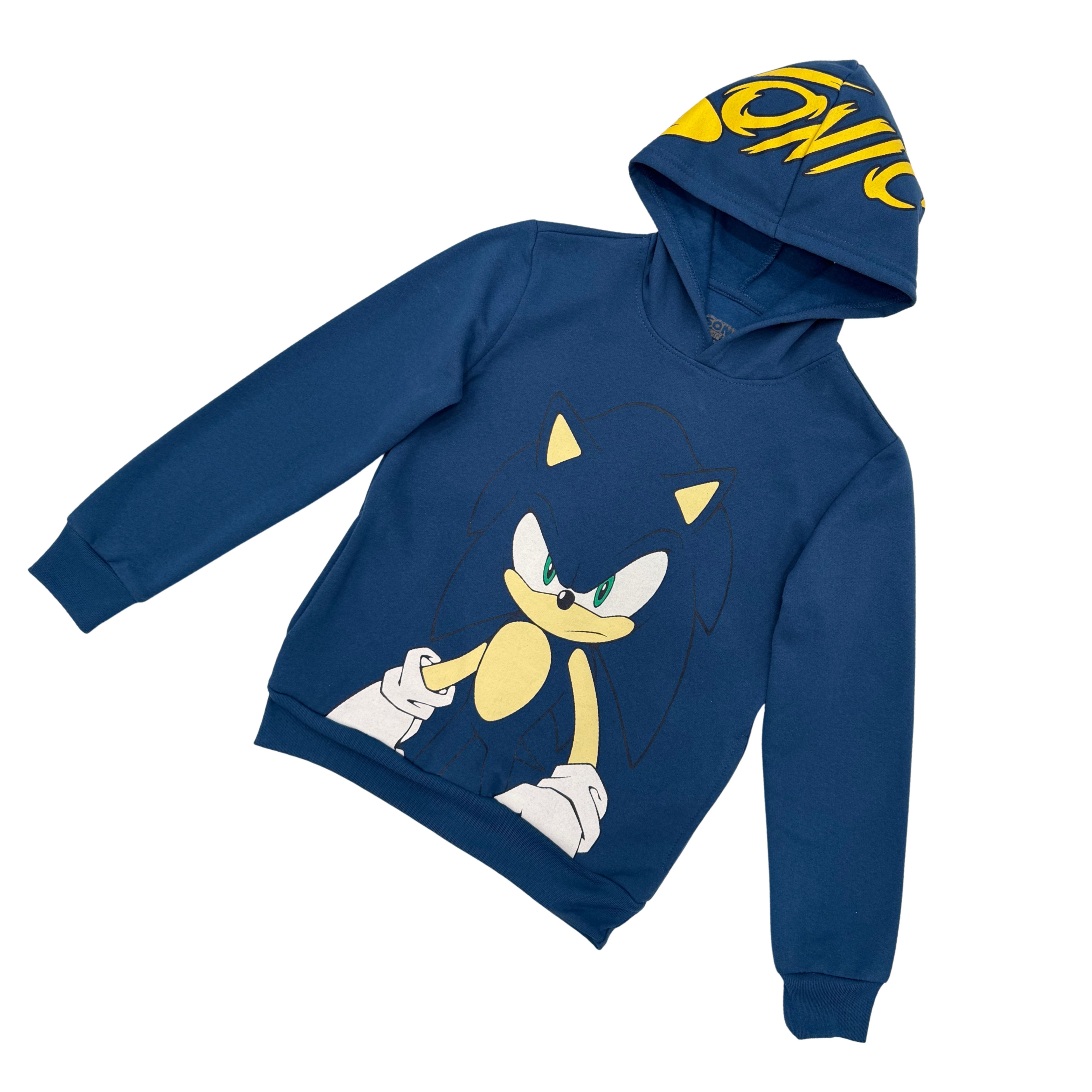 Boys Sonic The Hedgehog Pullover Hoodie- Sonic, Tails, Shadow and Knuckles... - Picture 28 of 28