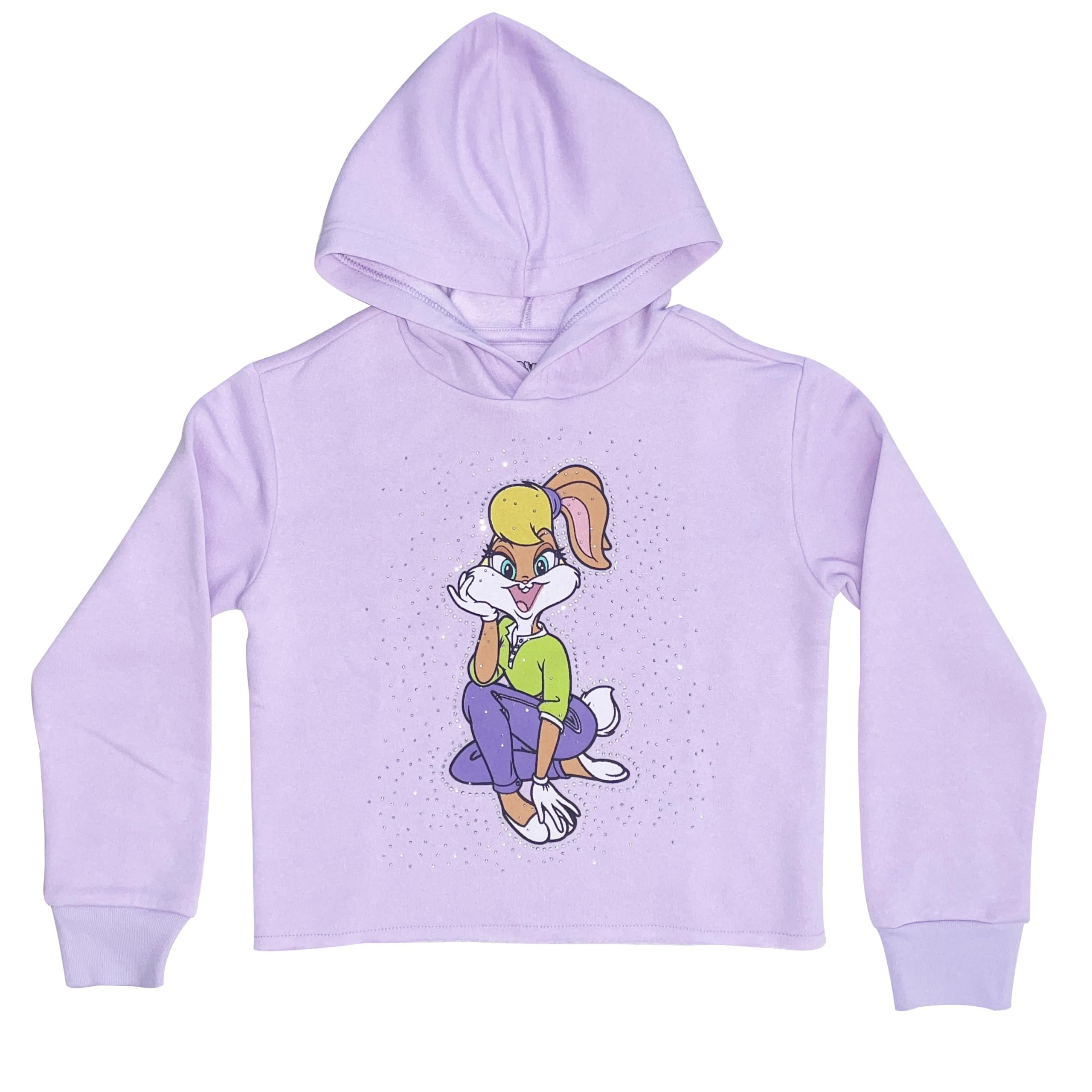 Looney Tunes Girls Lola Bunny Skimmer Hoodie - Little and Big Girls Sizes... - Picture 9 of 10