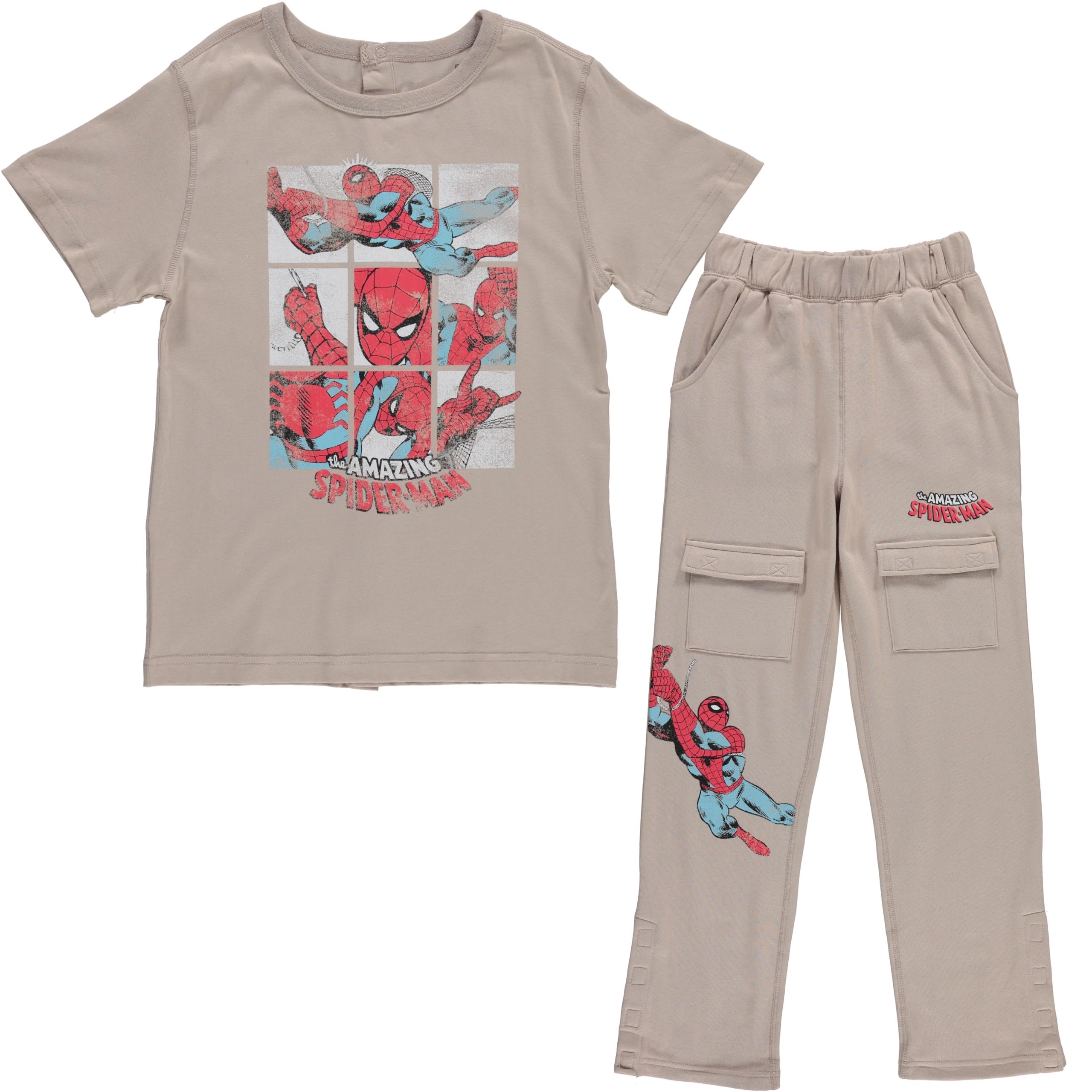Marvel Boys Comic Avengers Adaptive T-Shirt & Cargo Sweatpants Set, Super... - Picture 24 of 25