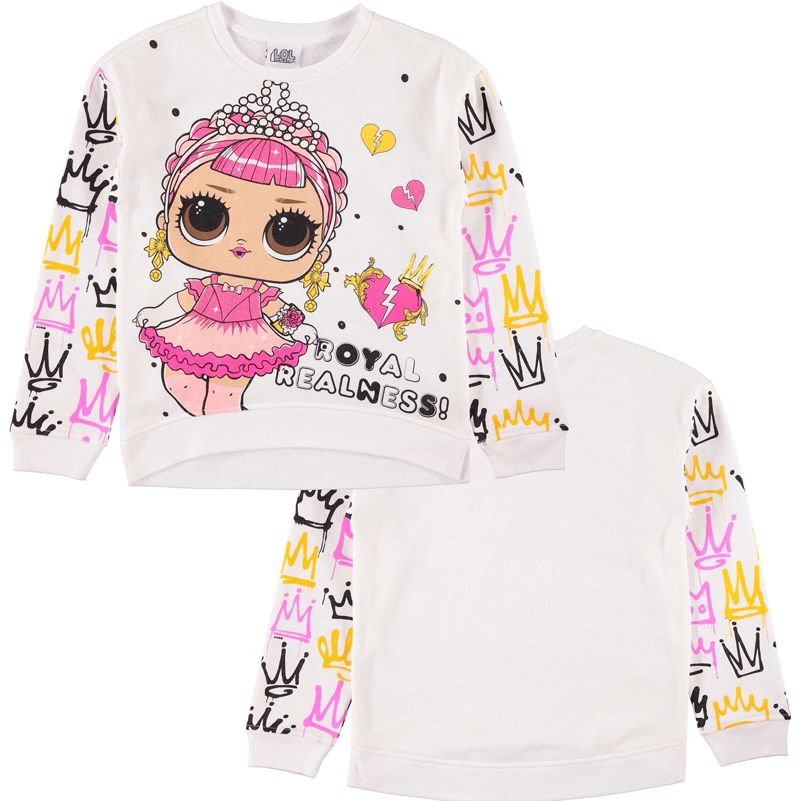 L.O.L. Surprise! Girls Sweatshirt -Jumbo Print and Embroidery Sweater- Sizes... - Picture 13 of 15
