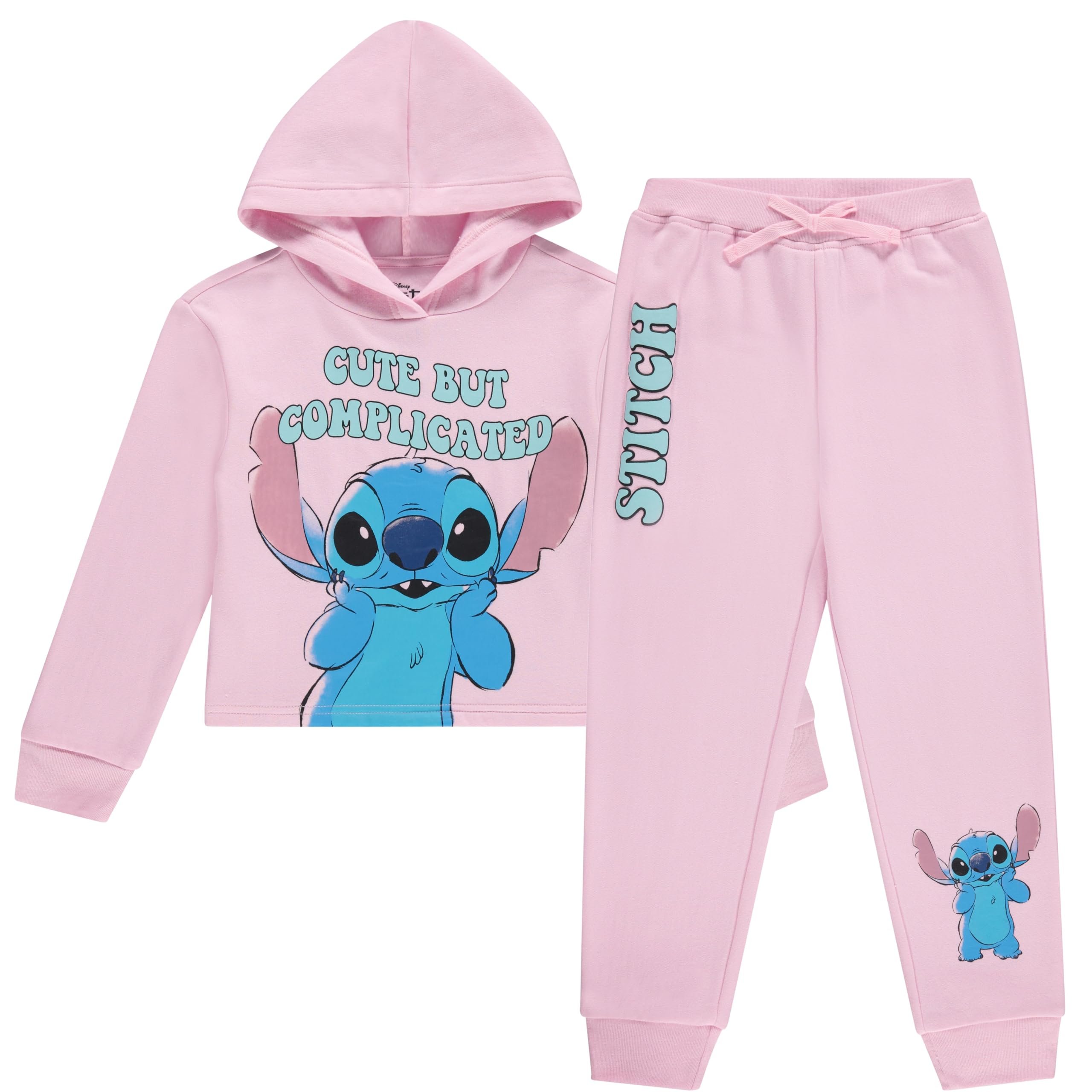 Disney Girls Lilo & Stitch Clothing Set - Stitch Sweatshirt Hoodie and Jogger - Picture 25 of 27