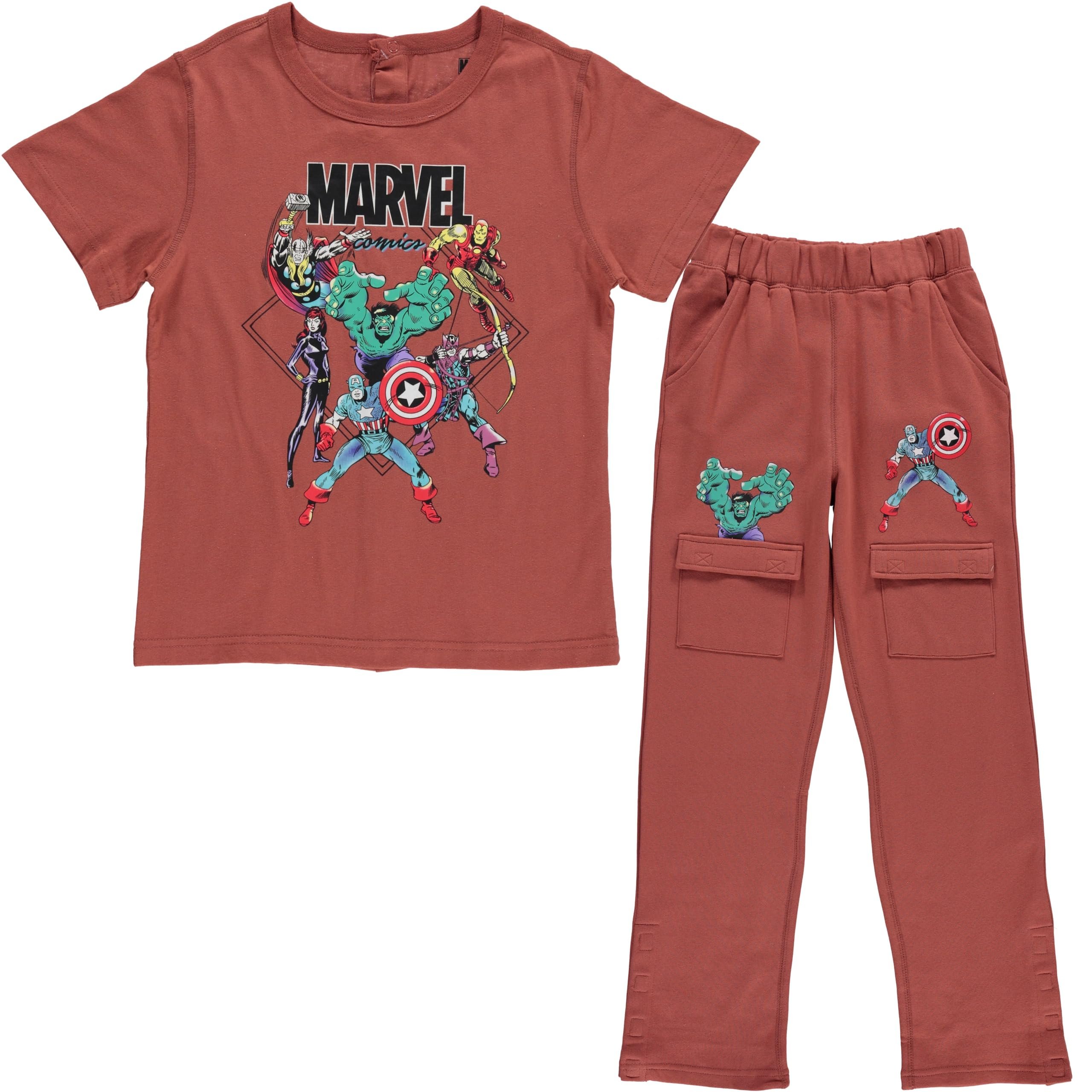 Marvel Boys Comic Avengers Adaptive T-Shirt & Cargo Sweatpants Set, Super... - Picture 23 of 25