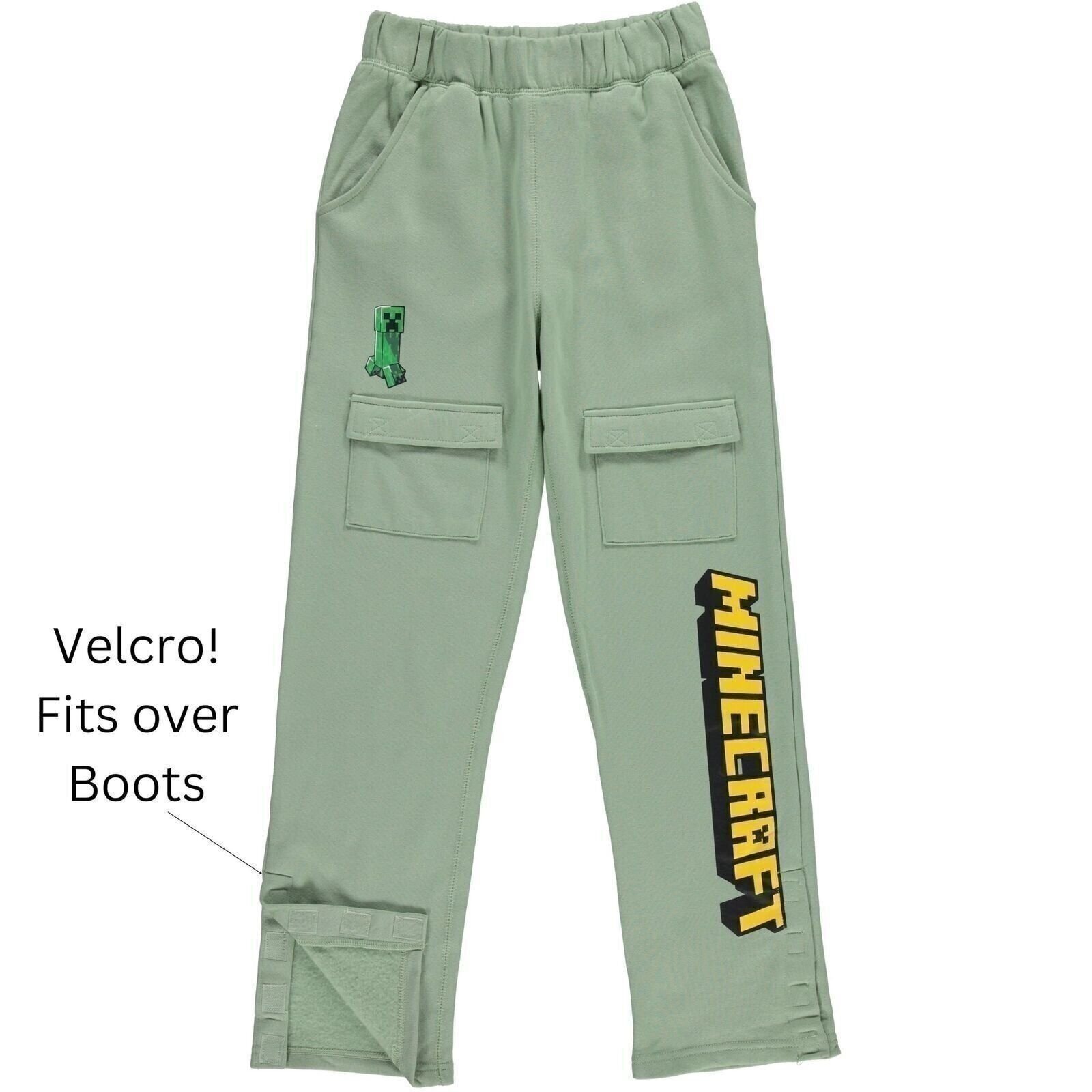 Minecraft Boys Adaptive T-Shirt & Cargo Sweatpants Set, Gaming Clothing... - Picture 7 of 8