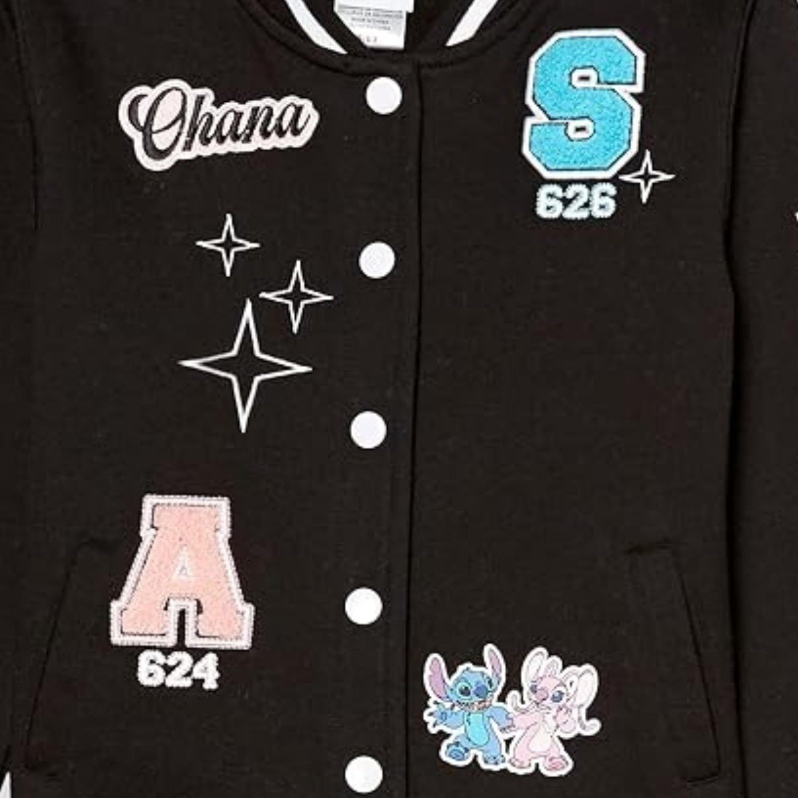 Disney Lilo,Stitch and Angel Varsity Bomber Jacket - Little and Big Girl... - Picture 10 of 25