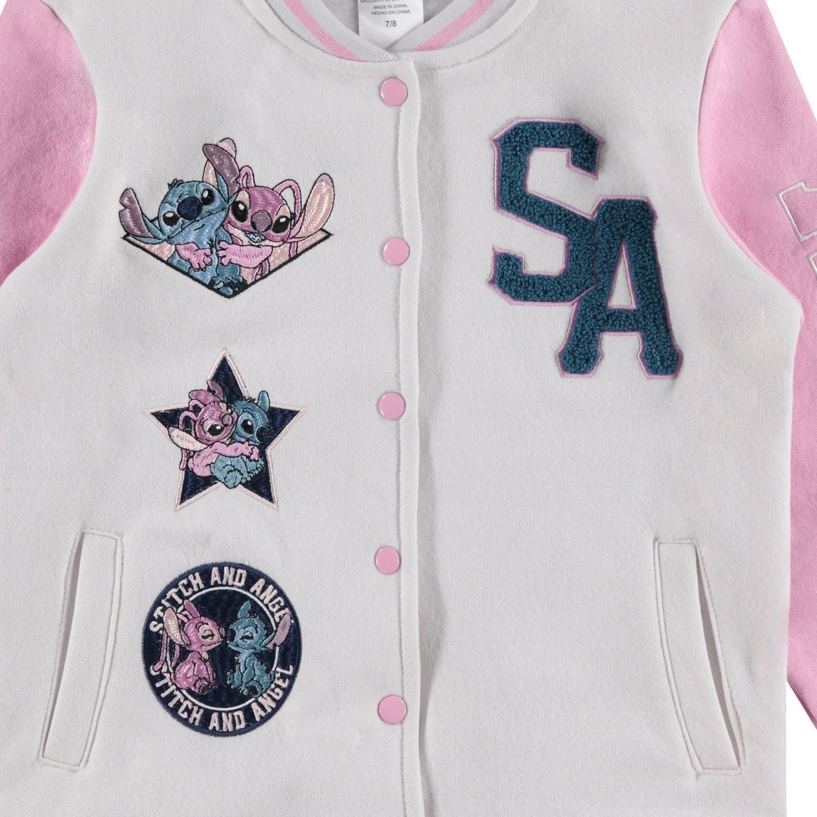 Disney Lilo,Stitch and Angel Varsity Bomber Jacket - Little and Big Girl... - Picture 9 of 25