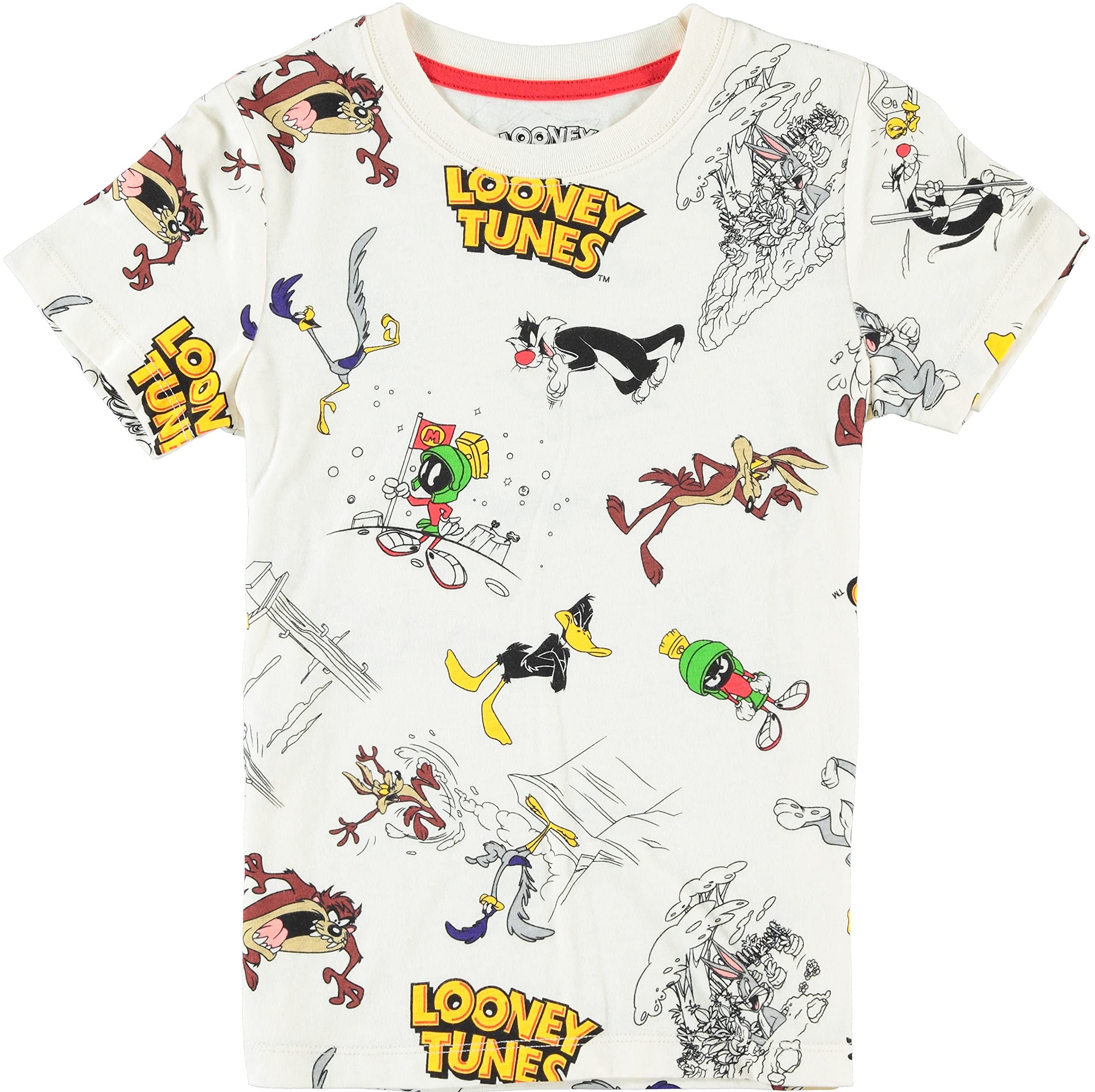 Looney Tunes Boys Short Sleeve T-Shirt - Bugs Bunny, Taz, Marvin, Daffy Duck... - Picture 16 of 18