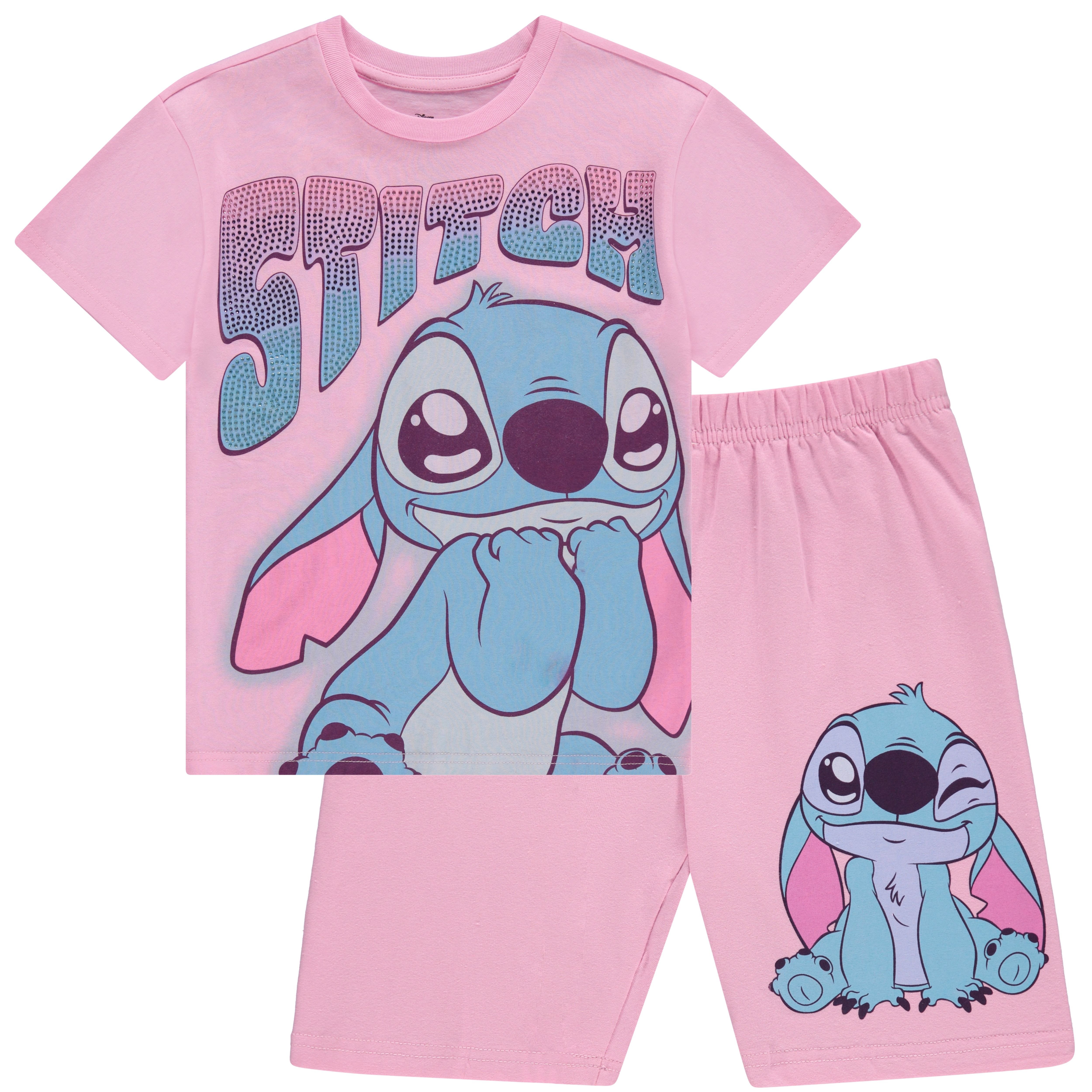 Disney Girls Lilo and Stitch Biker Shorts and T-Shirt- Little and Big Girls... - Picture 9 of 9
