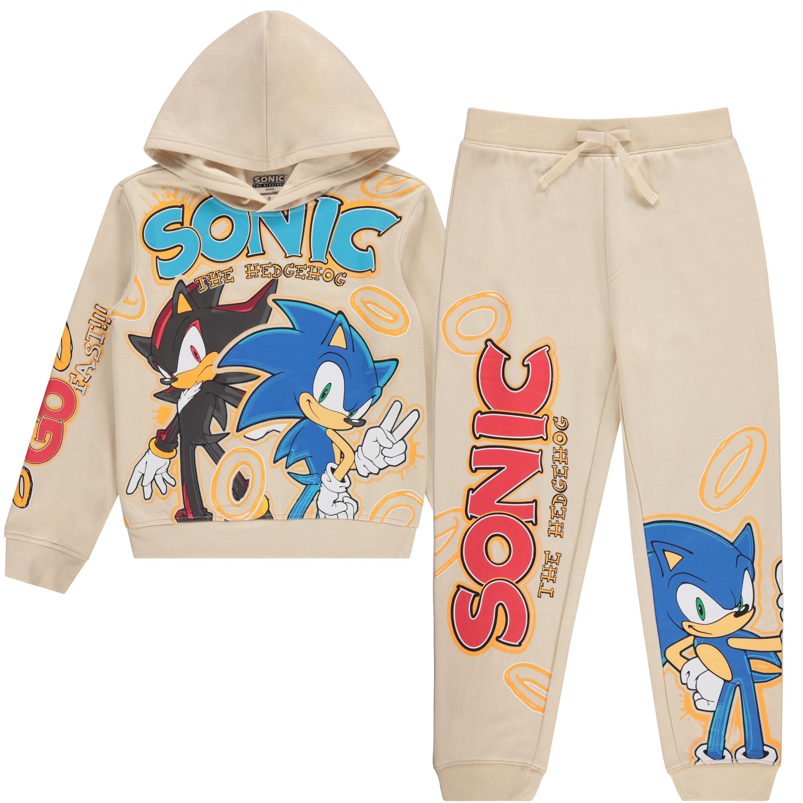 Sonic The Hedgehog Boys Graphic Hoodie and Jogger Pants 2-Piece Outfit Set-... - Picture 22 of 22