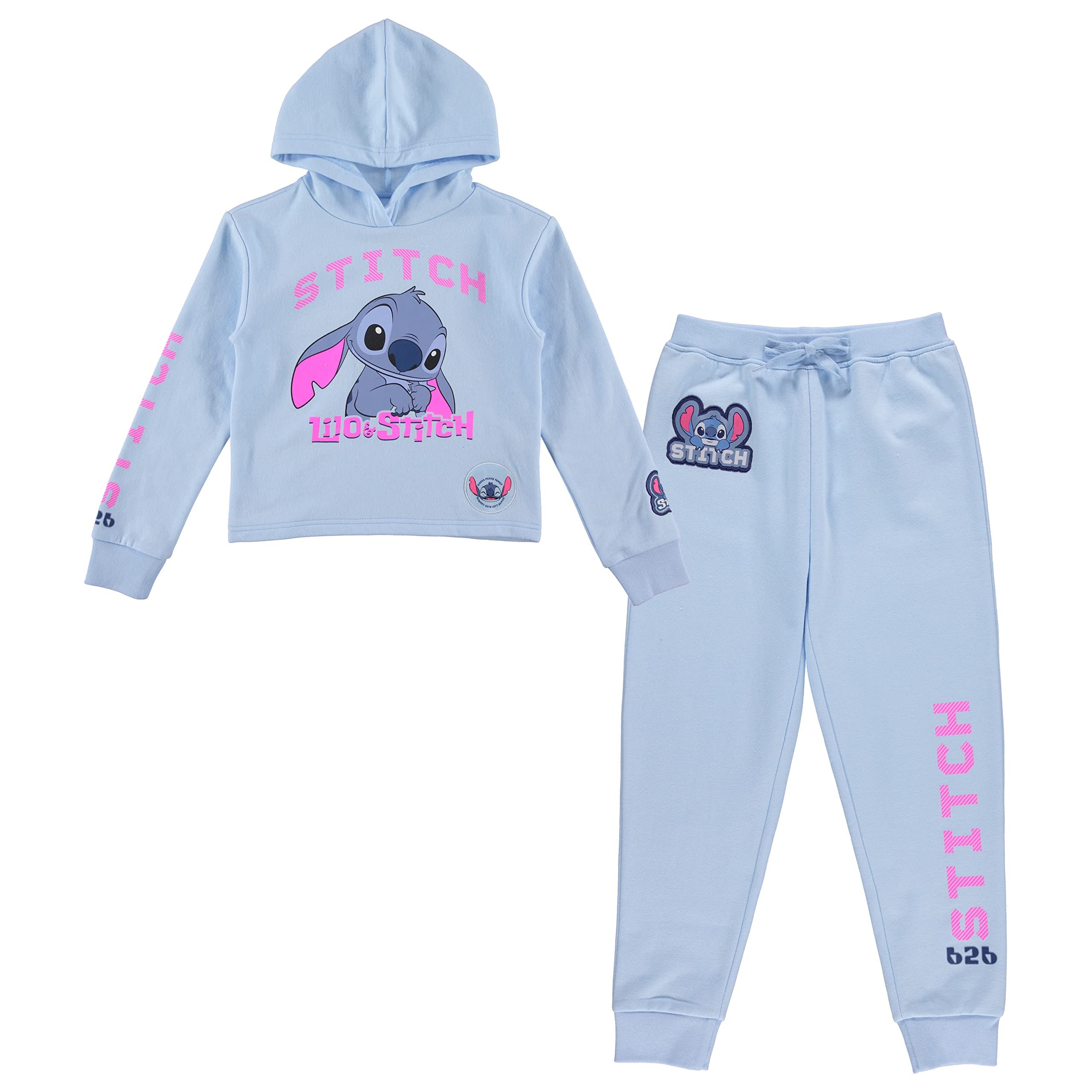 Disney Girls Lilo & Stitch Clothing Set - Stitch Sweatshirt Hoodie and Jogger - Picture 18 of 27