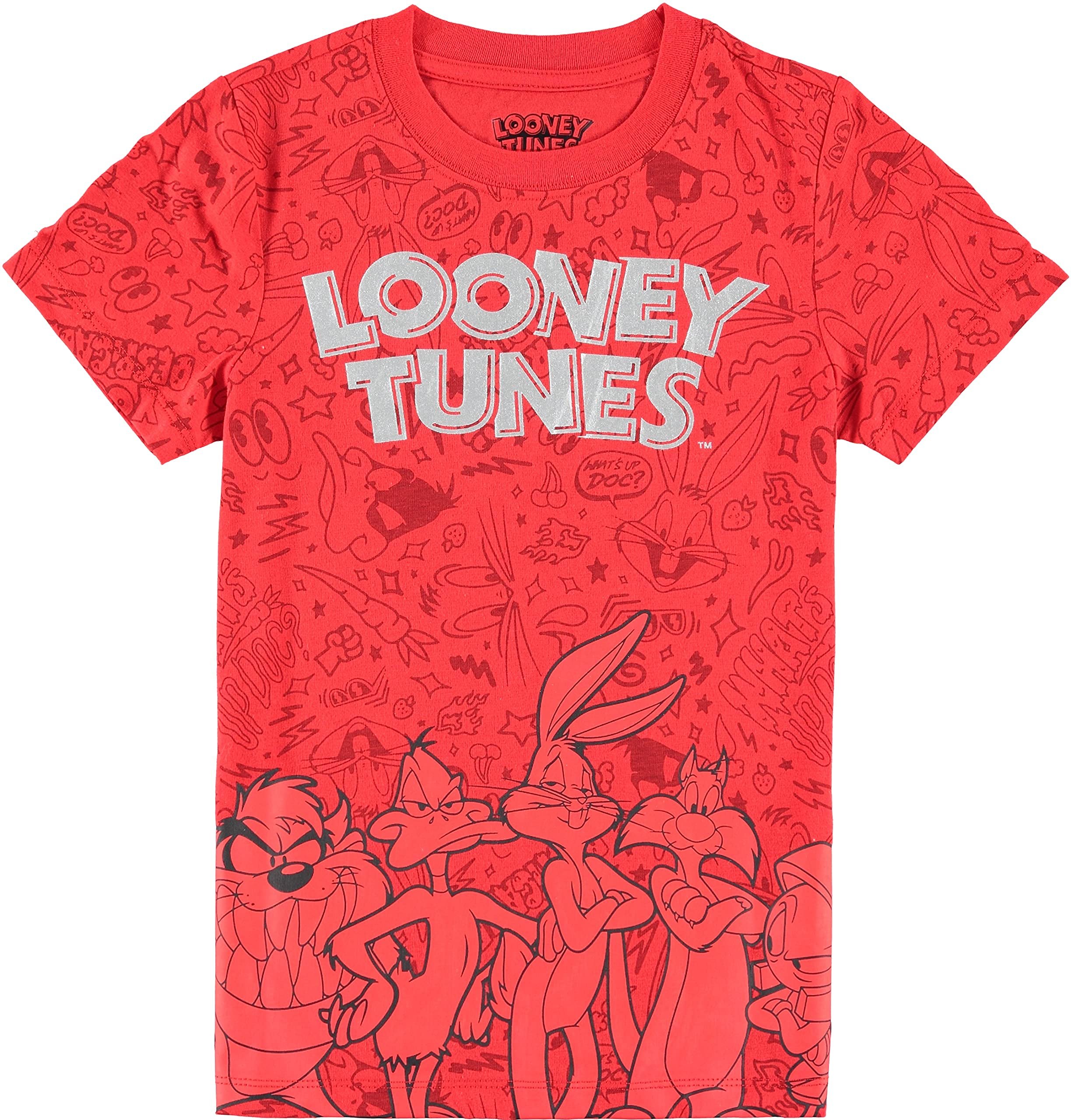 Looney Tunes Boys Short Sleeve T-Shirt - Bugs Bunny, Taz, Marvin, Daffy Duck... - Picture 17 of 18