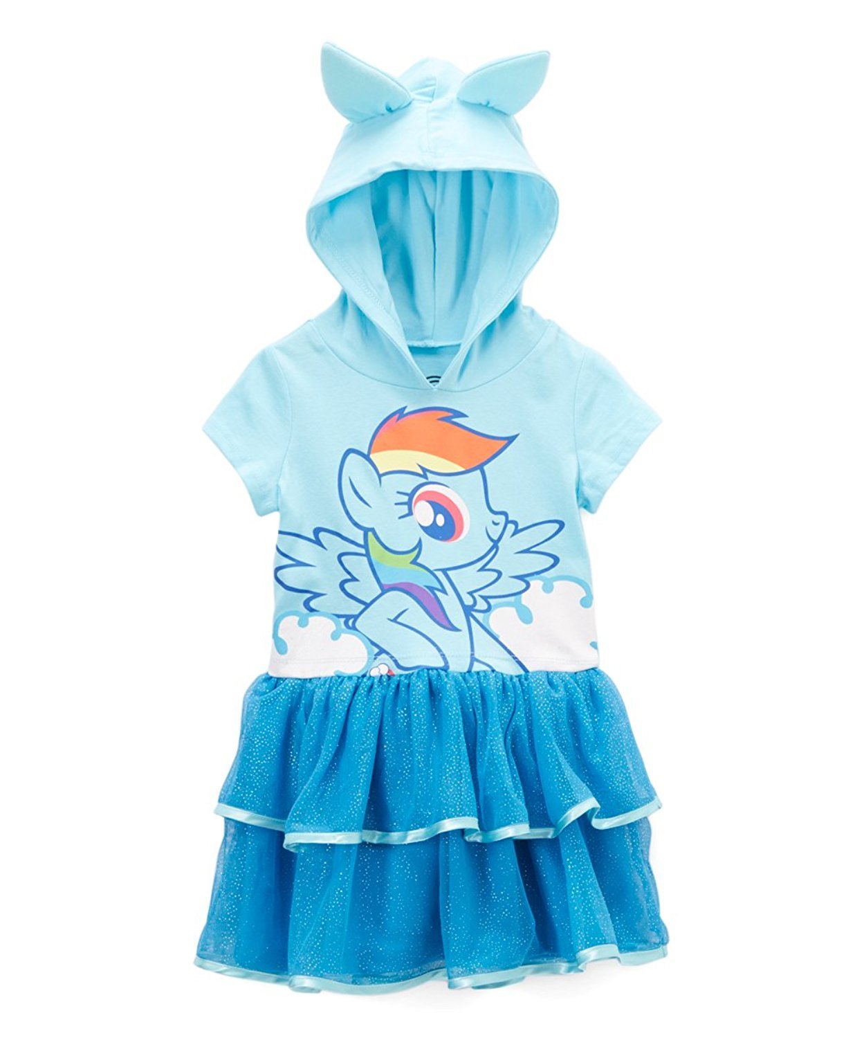 thumbnail 6  - My Little Pony Toddler Girls&#039; Rainbow Dash Costume Ruffle Dress