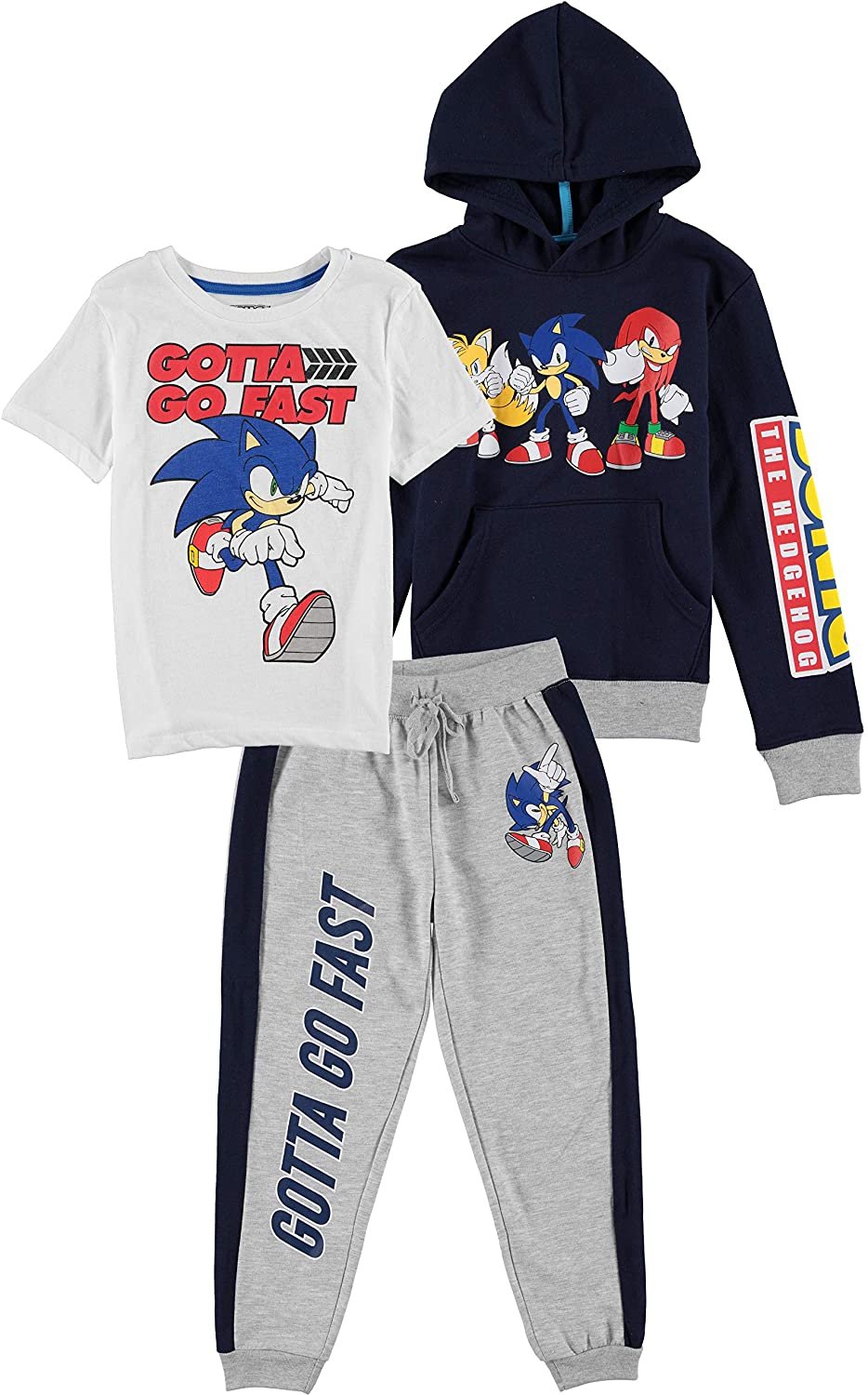 Nonbrand SUPFANS Kids Sonic The Hedgehog Hoodie Shirt and Sweatpants Tracksuits Sweatshirt and Pants Set 