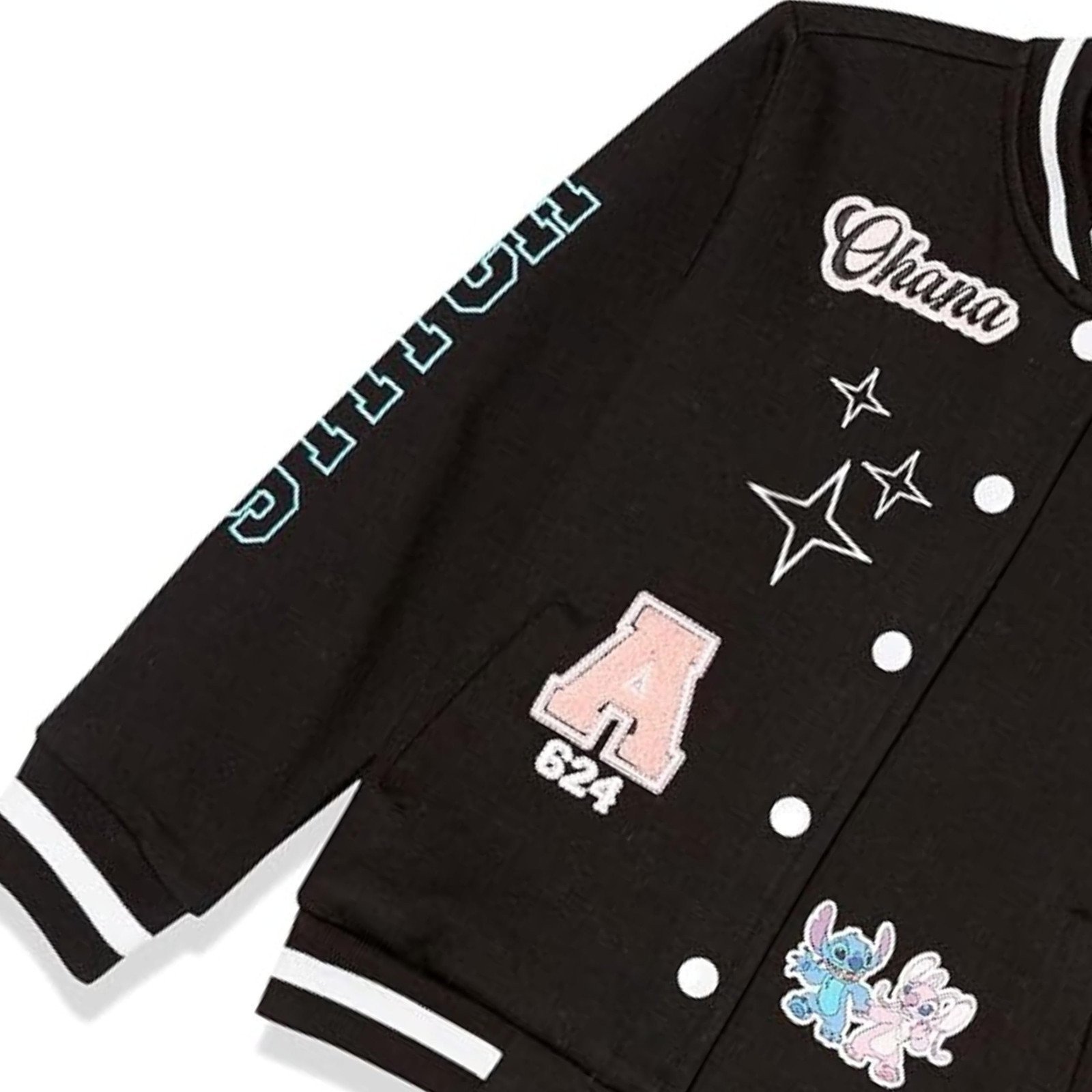 Disney Lilo,Stitch and Angel Varsity Bomber Jacket - Little and Big Girl... - Picture 16 of 25
