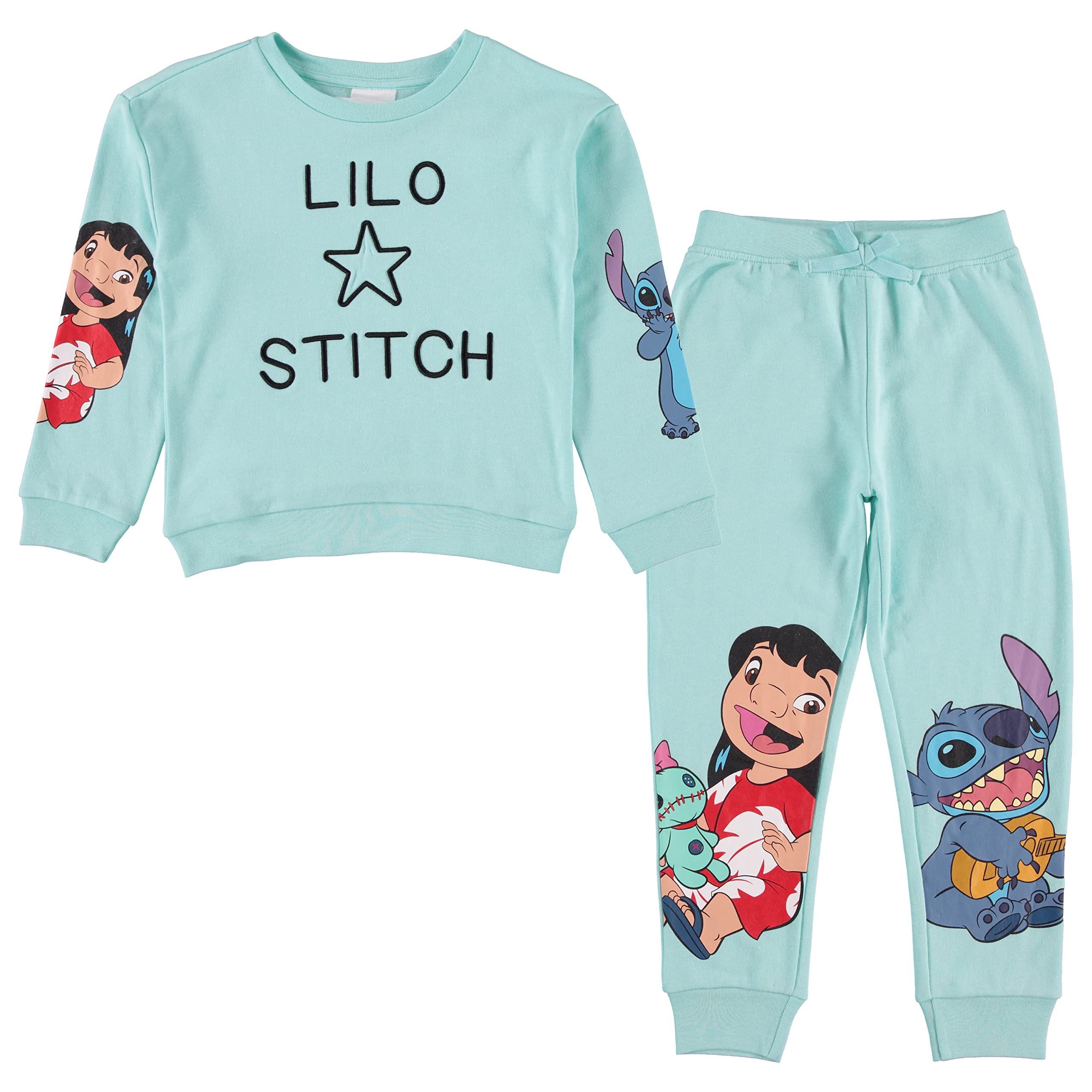 Disney Girls Lilo & Stitch Clothing Set - Stitch Sweatshirt Hoodie and Jogger - Picture 17 of 27