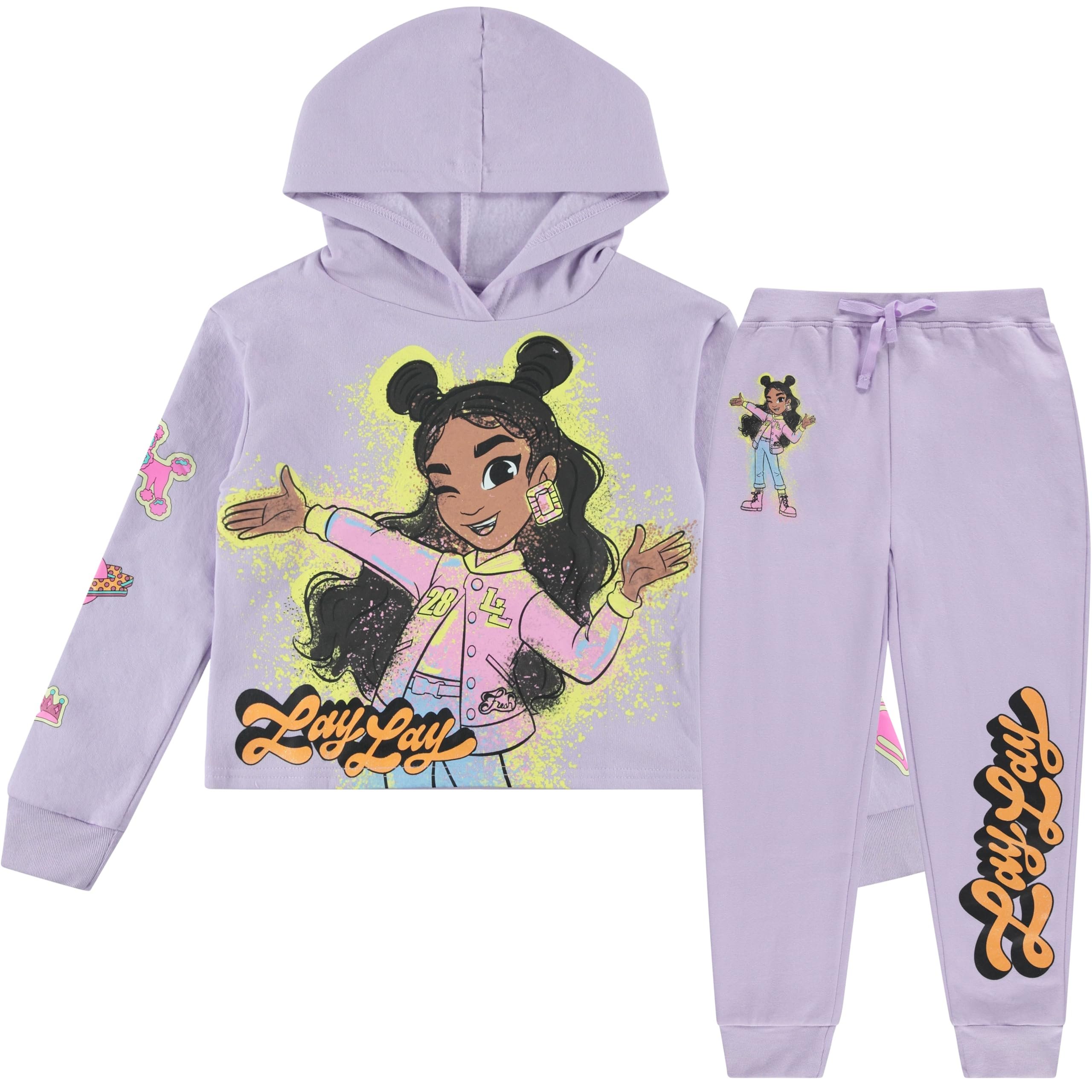 Nickelodeon Girls That Girl Lay Lay Pullover Hoodie and Jogger Sweatpants... - Picture 28 of 28
