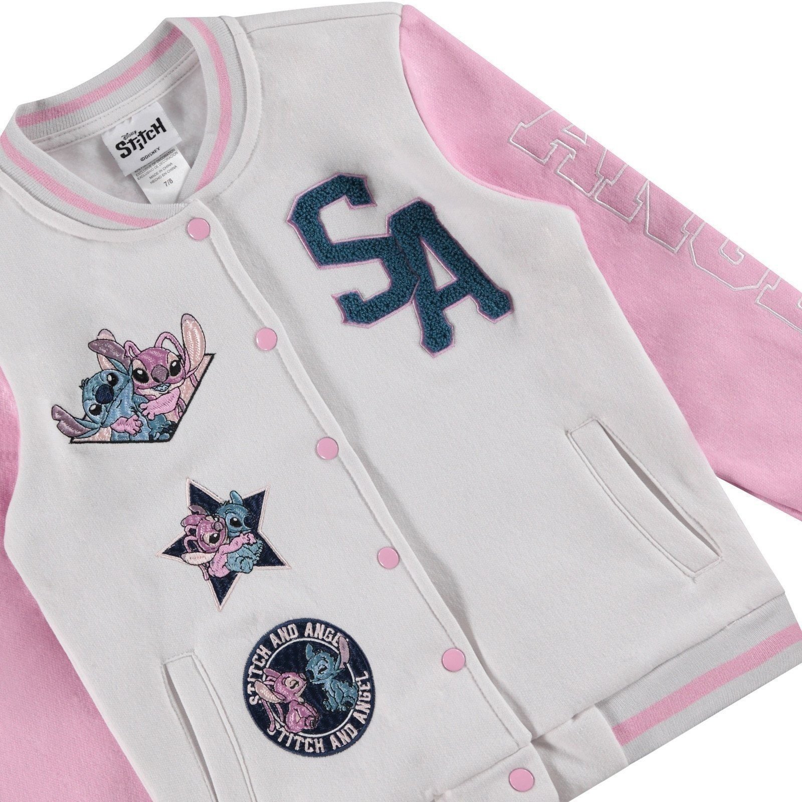 Disney Lilo,Stitch and Angel Varsity Bomber Jacket - Little and Big Girl... - Picture 15 of 25