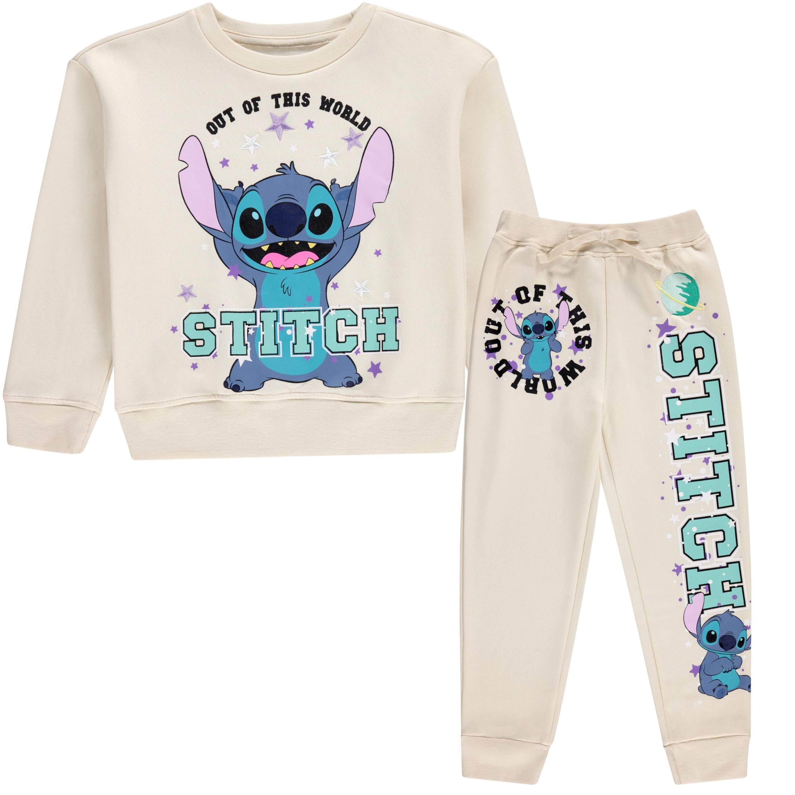 Disney Girls Lilo & Stitch Clothing Set - Stitch Sweatshirt Hoodie and Jogger - Picture 20 of 27
