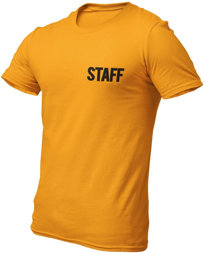 Camiseta para hombre Staff con serigrafía (estampado en el pecho y la espalda, dorada) - Imagen 4 de 4