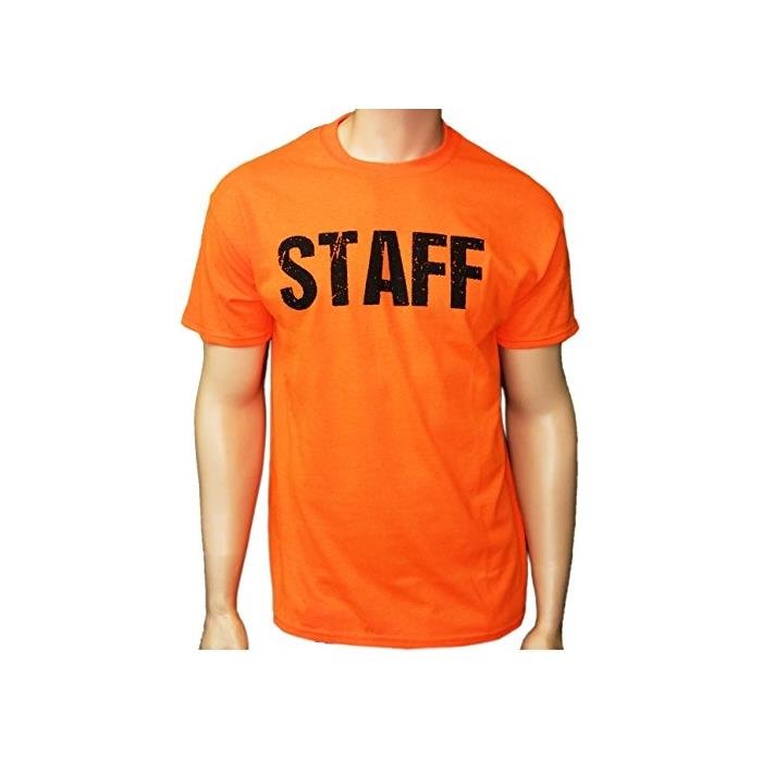 Camiseta Staff Naranja Neón Camiseta Para Hombres Camisa Evento Camisas Festival - Imagen 8 de 8