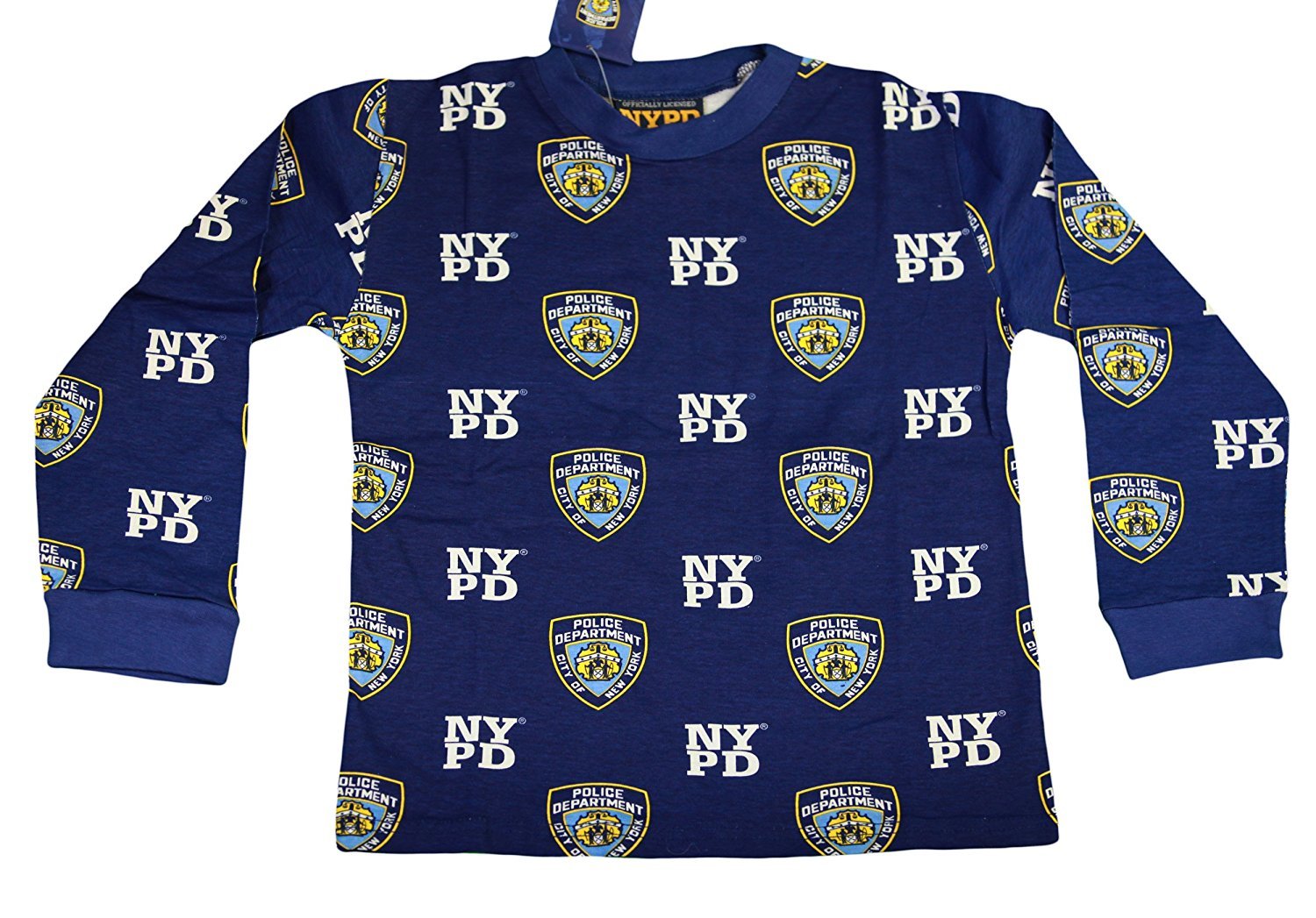 NYPD Kids Pajama Set Boys 2 Piece Sleepwear Blue