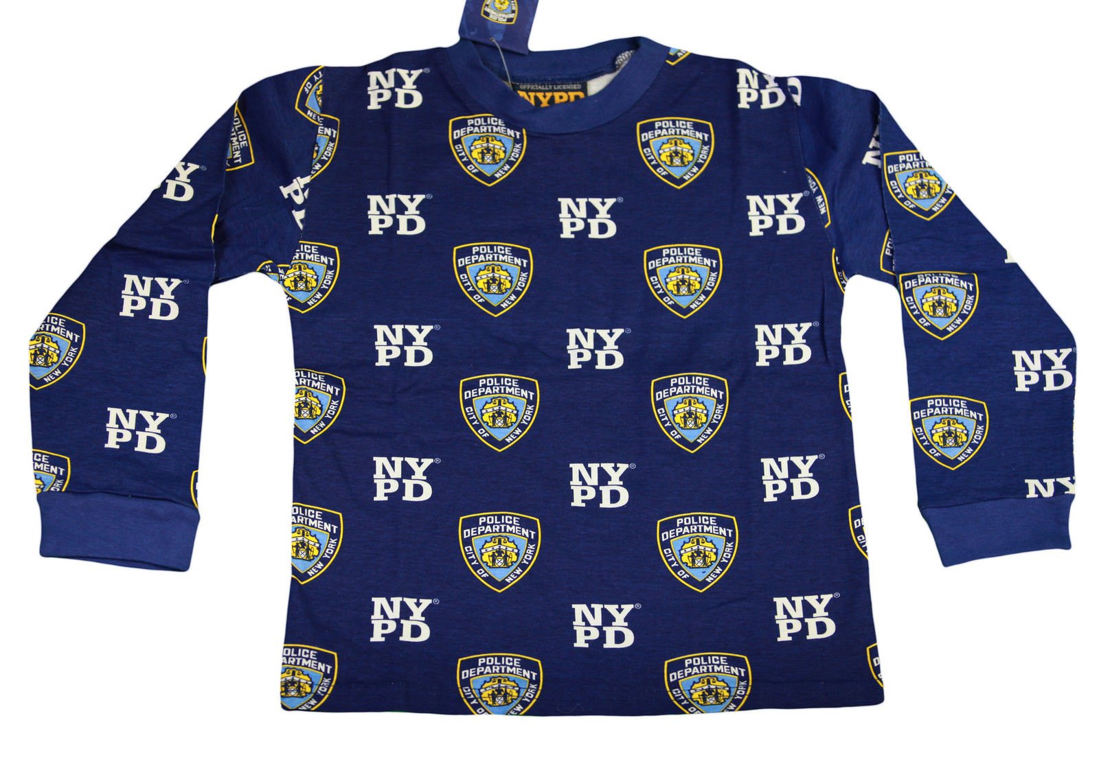 NYPD Kids Pajama Set Boys 2 Piece Sleepwear Blue 