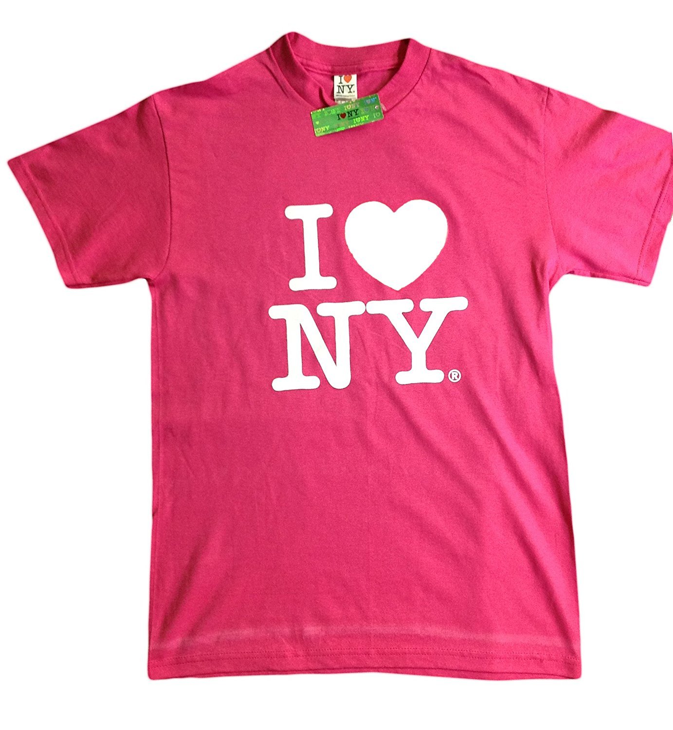 I Love NY New York Short Sleeve Screen Print Heart T-Shirt Hot Pink | eBay