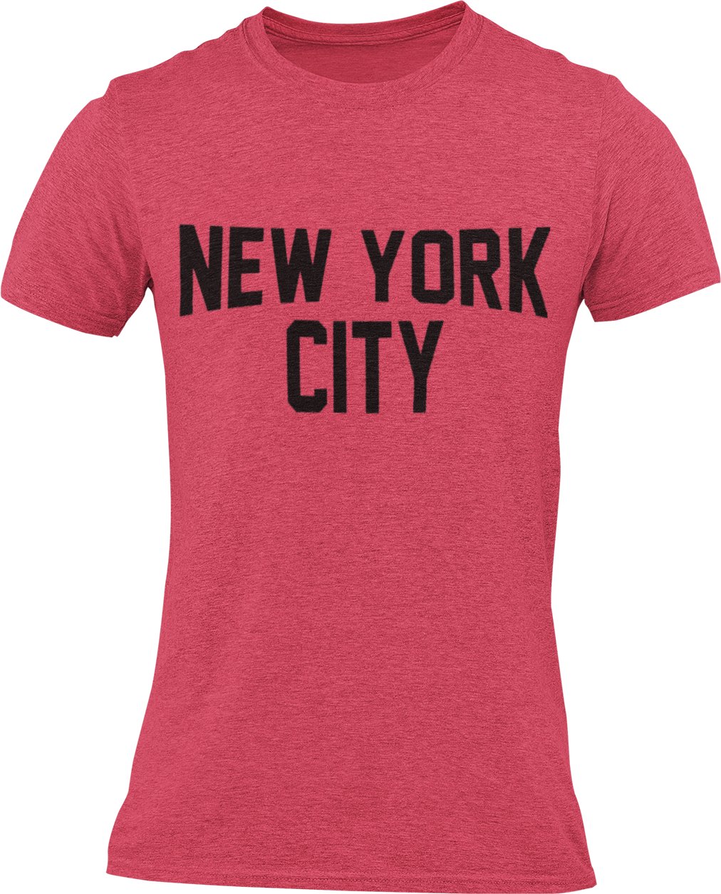 New York City Unisex T-Shirt Screen-Printed Tee (Heather Red)