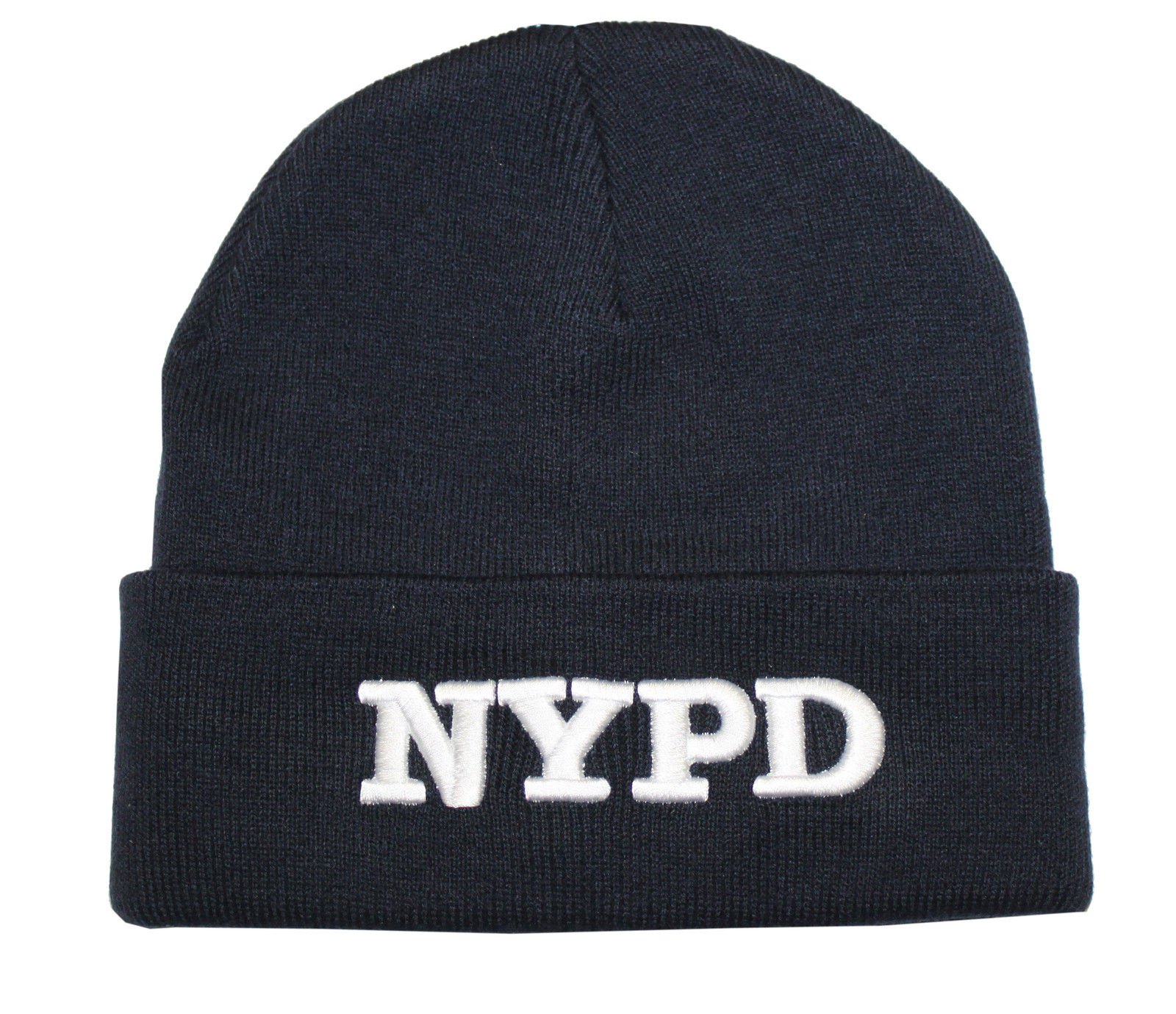 NYPD Winter Hat New York Police Department Navy & White One Size