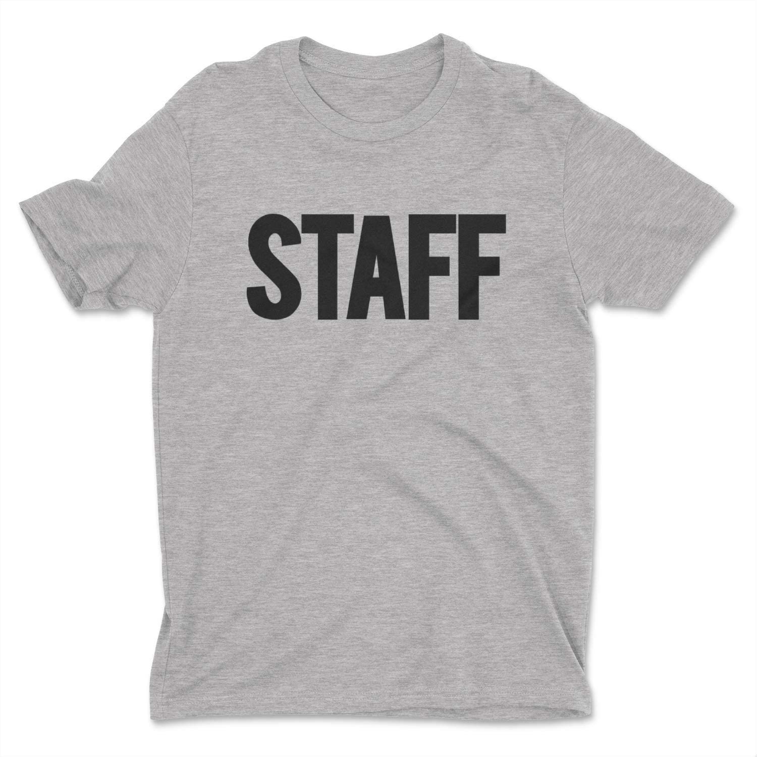 Men's Staff T-Shirt Front Back Print Tee Event Uniform Screen-Printed Shirt