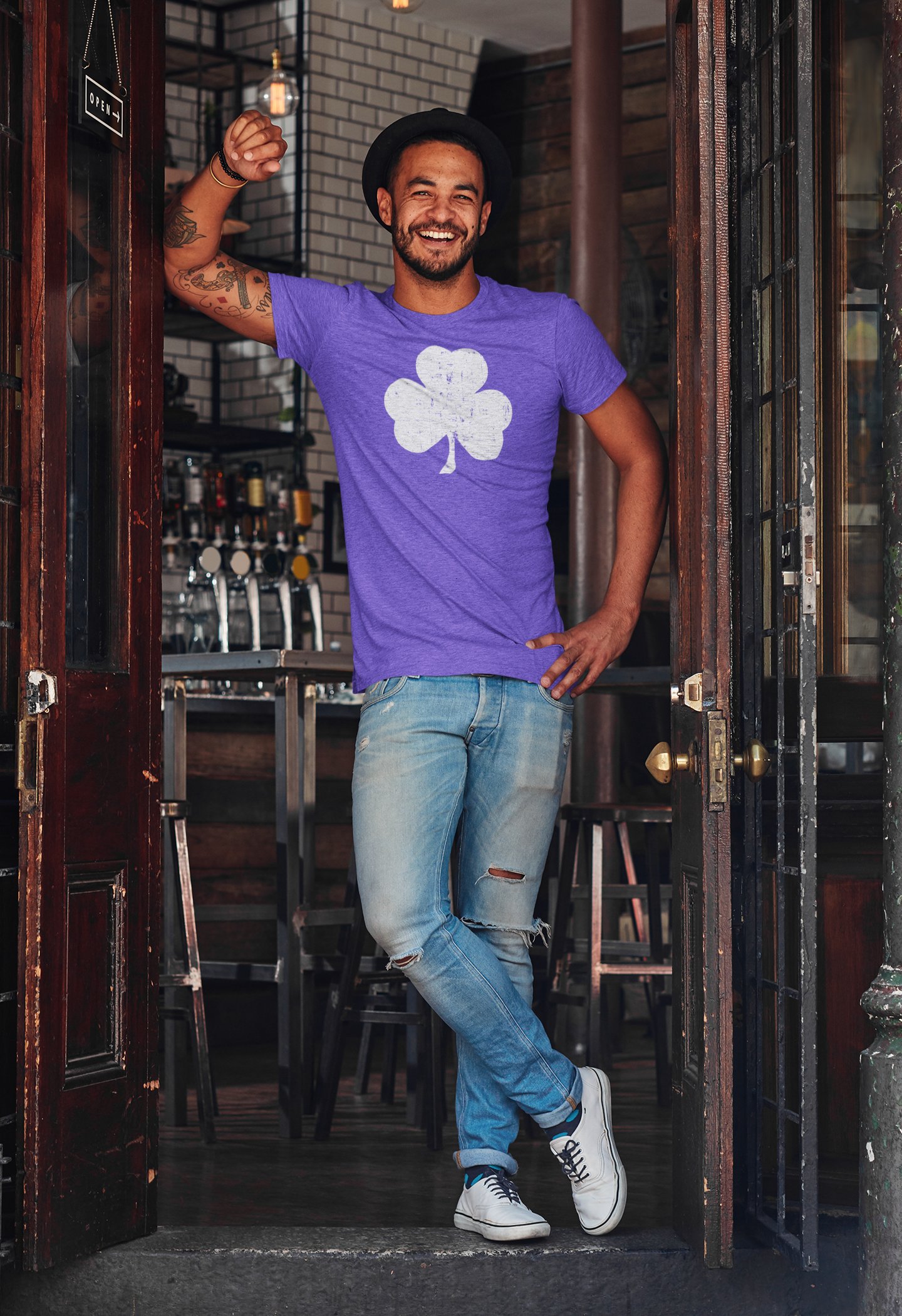 Premium Shamrock T-Shirt Vintage Style St Patricks Day Tees