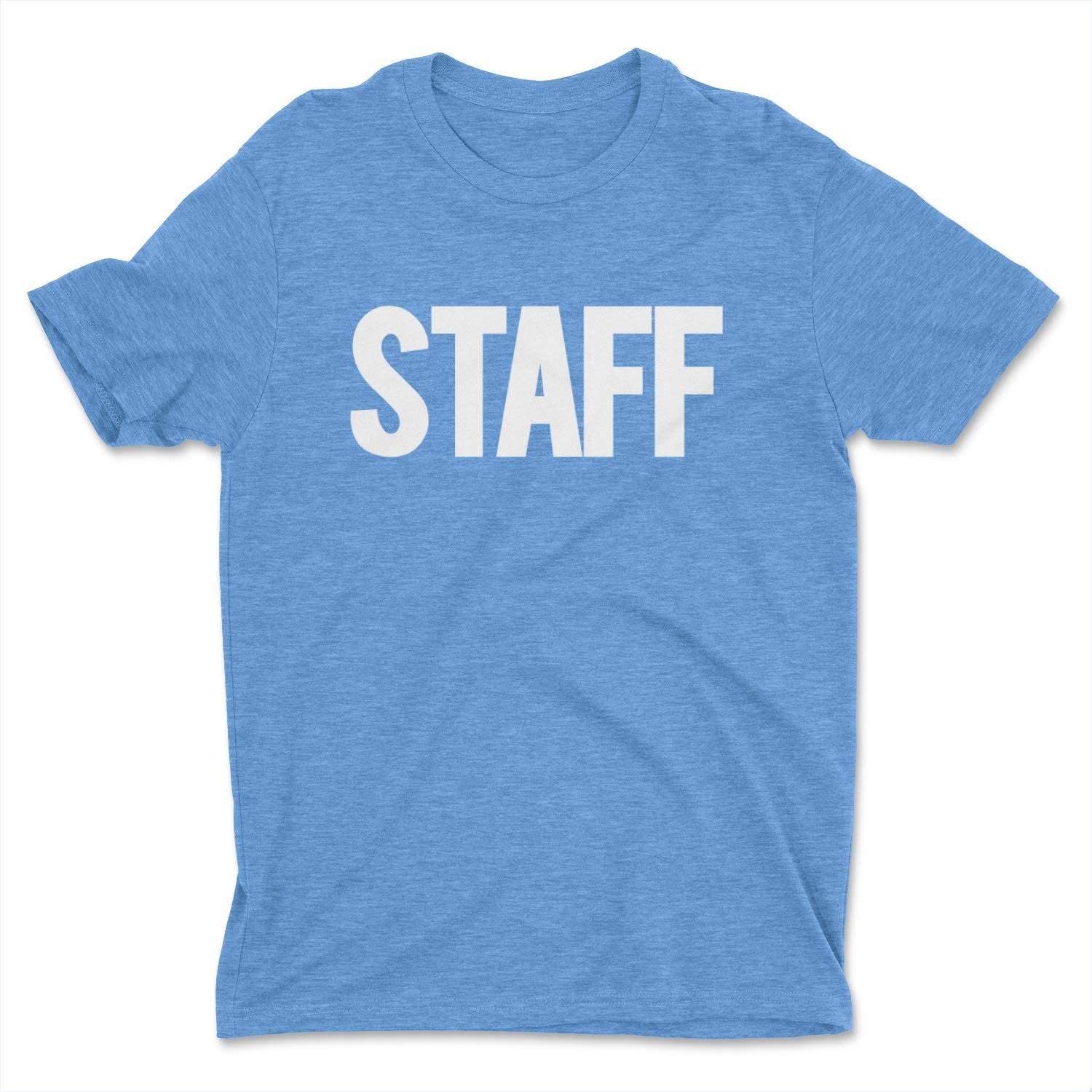 Men's Staff T-Shirt Front Back Print Tee Event Uniform Screen-Printed Shirt