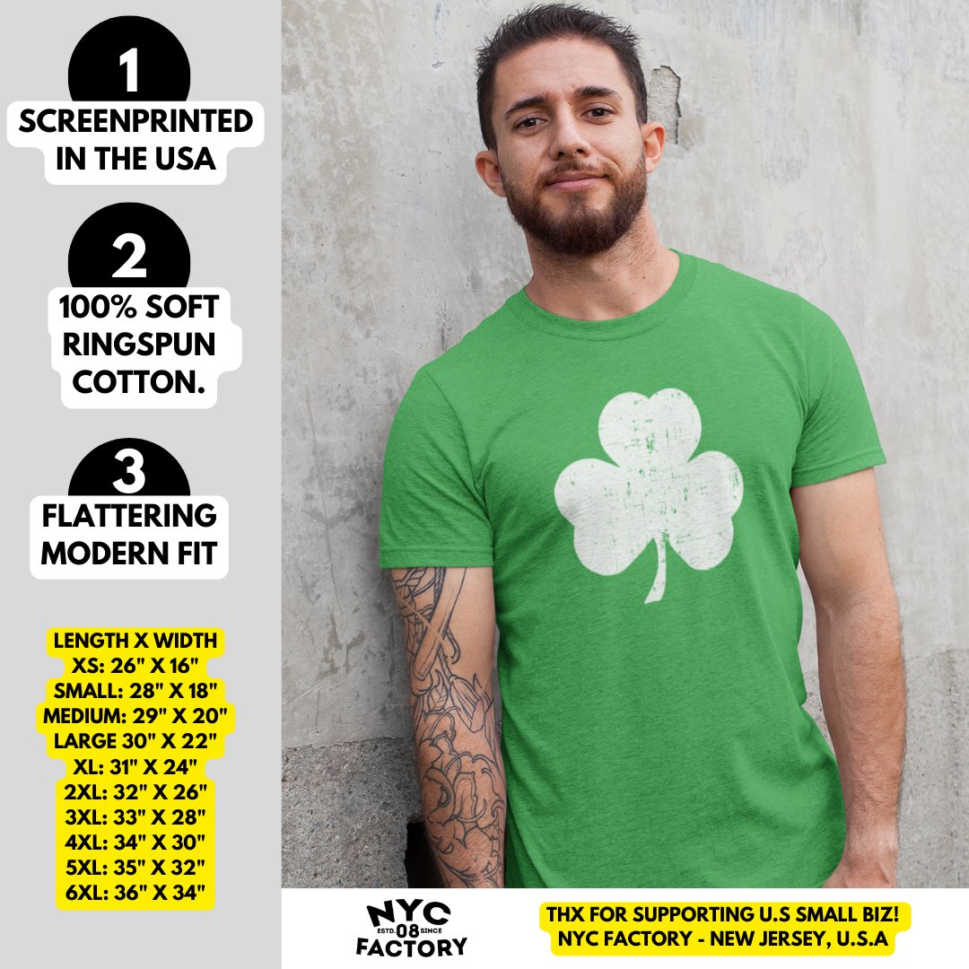 Premium Shamrock T-Shirt Vintage Style St Patricks Day Tees