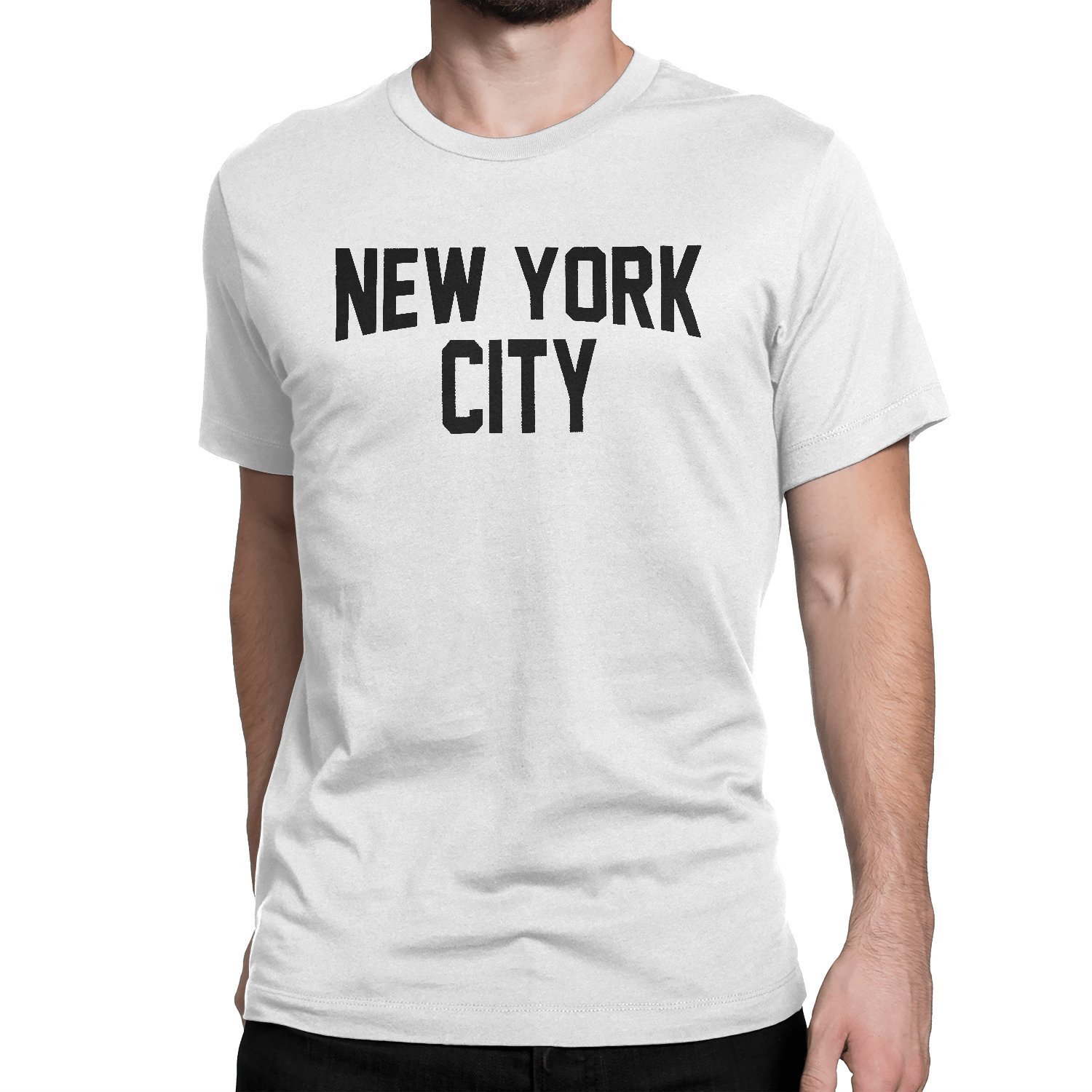 New York City Unisex T-Shirt Screenprinted White Lennon Tee | eBay