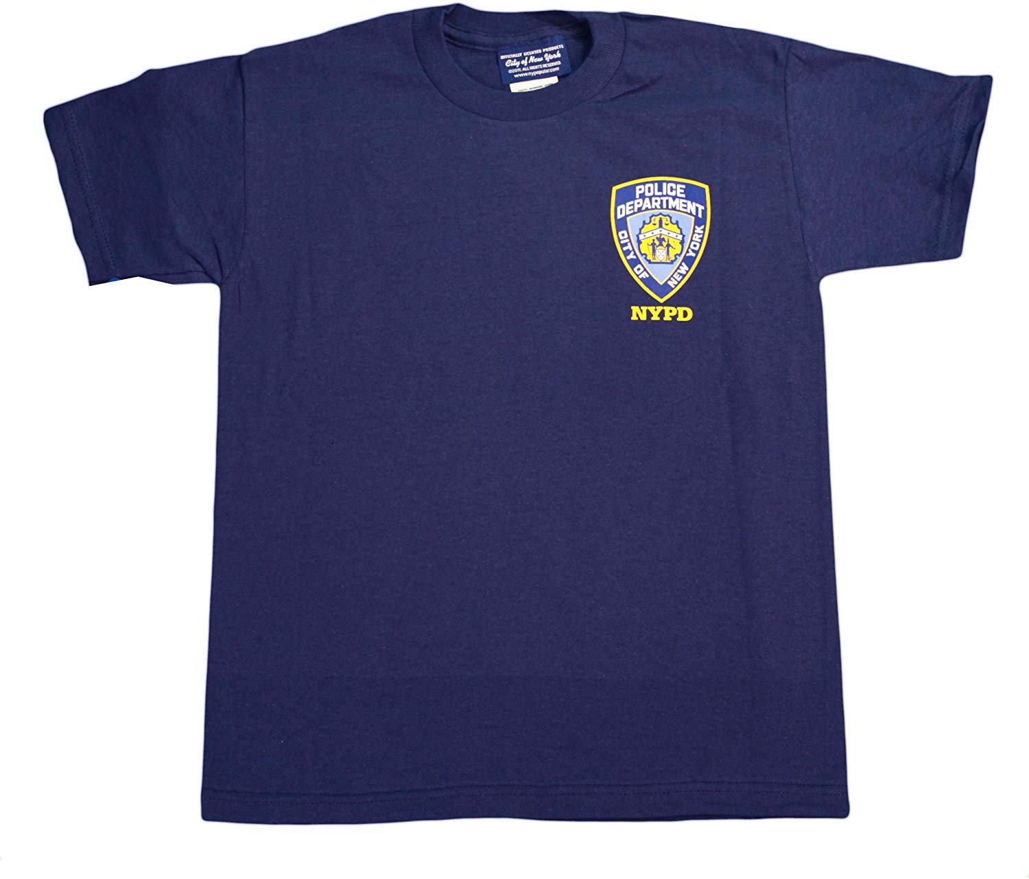 NYPD Kids Officially Licensed Tee (Police Back, Kids, Navy / Gold)