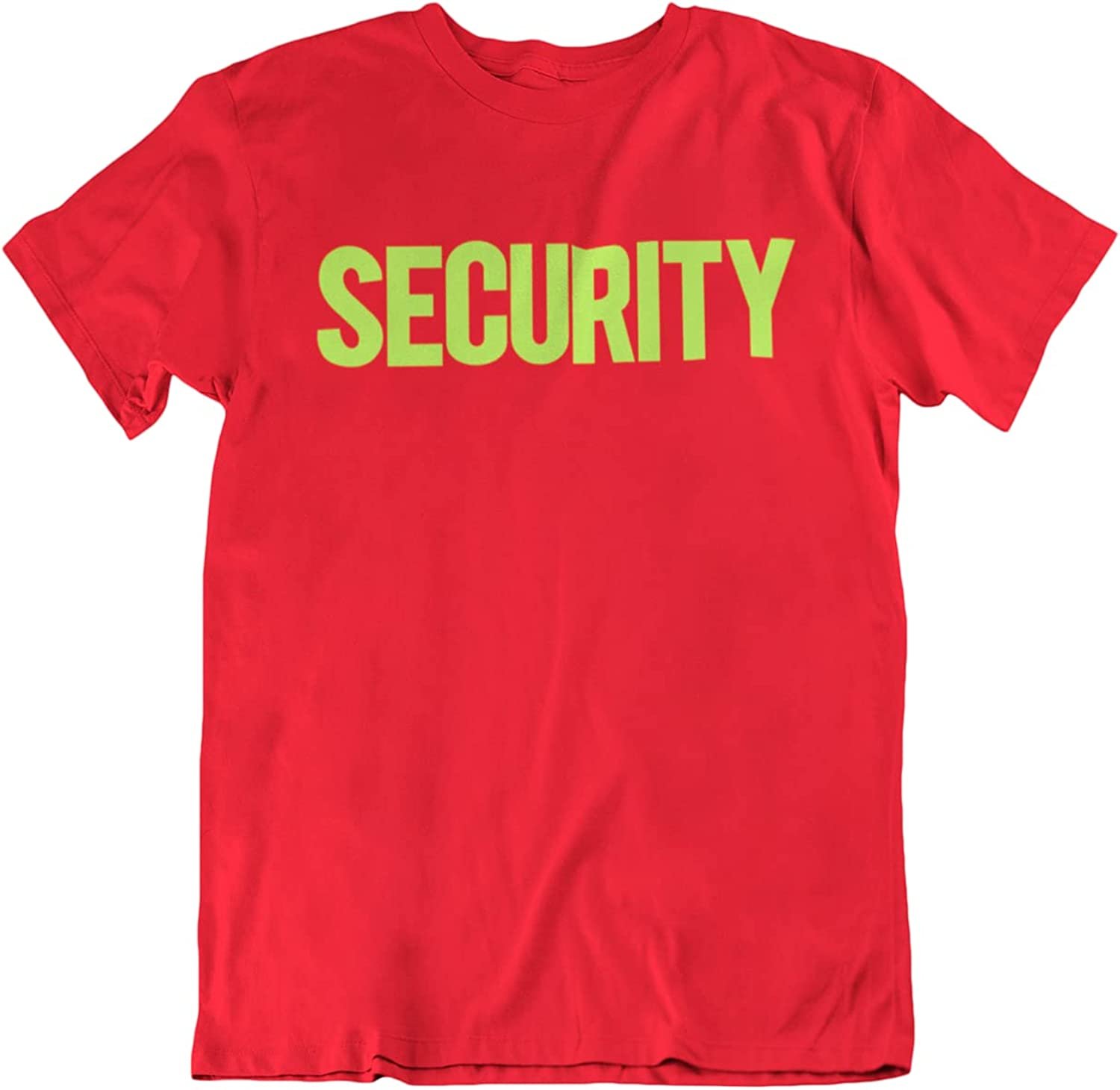 Security T-Shirt Front Back Print Men's Tee Staff Event Uniform Bouncer Screen Printed