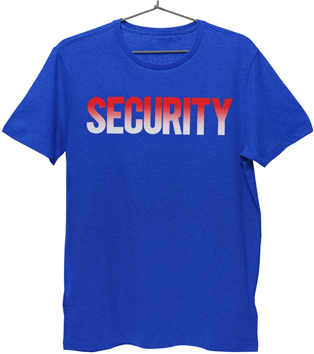 Security T-Shirt Front Back Print Men's Tee Staff Event Uniform Bouncer Screen Printed