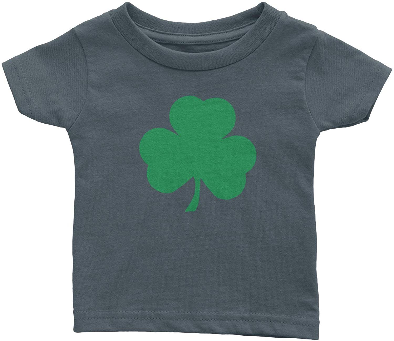 NYC Factory USA Screen Printed Distressed Shamrock Baby T-Shirt St Patricks Day Irish Infant Tee