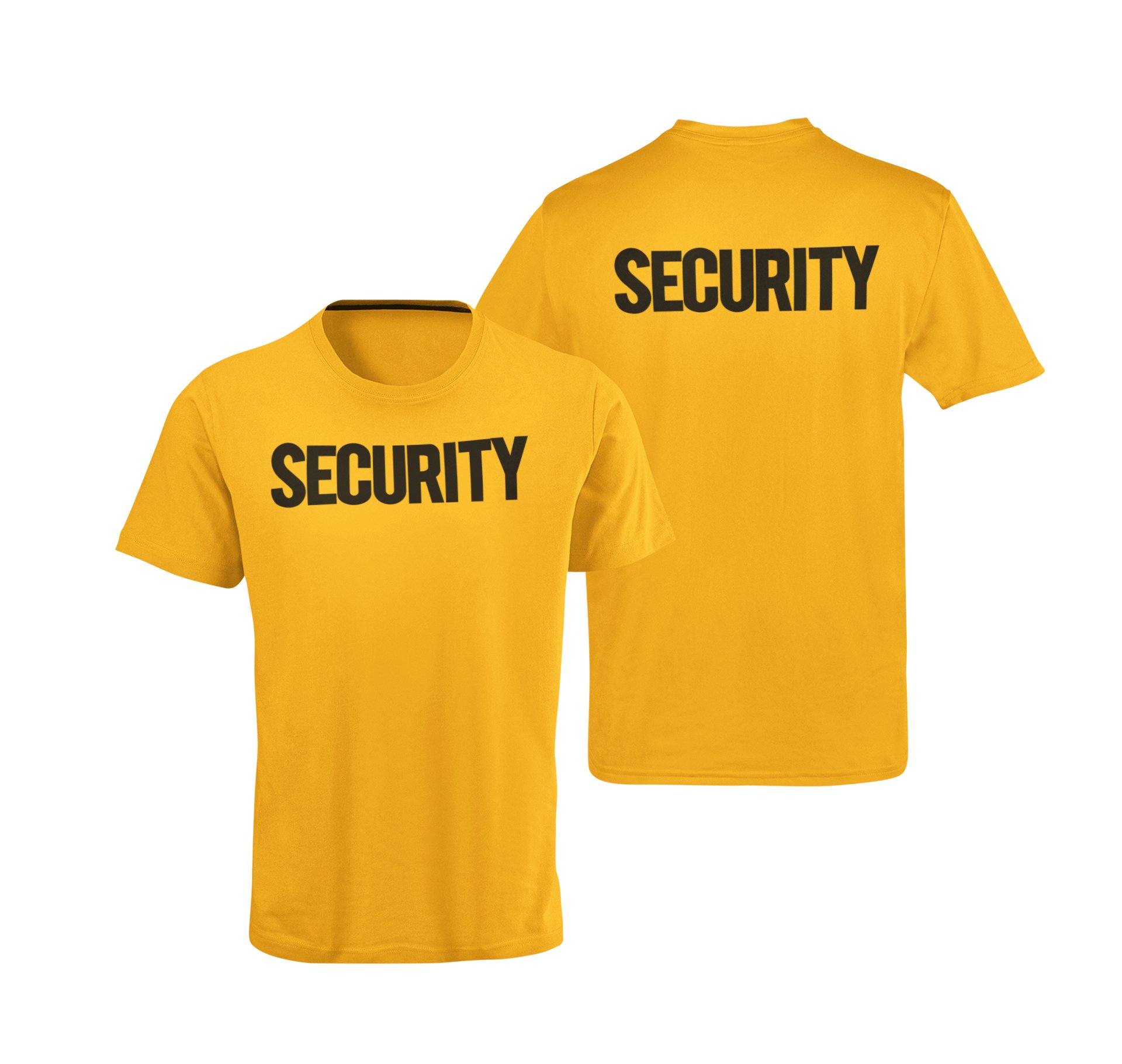 Security T-Shirt Front Back Print Men's Tee Staff Event Uniform Bouncer Screen Printed