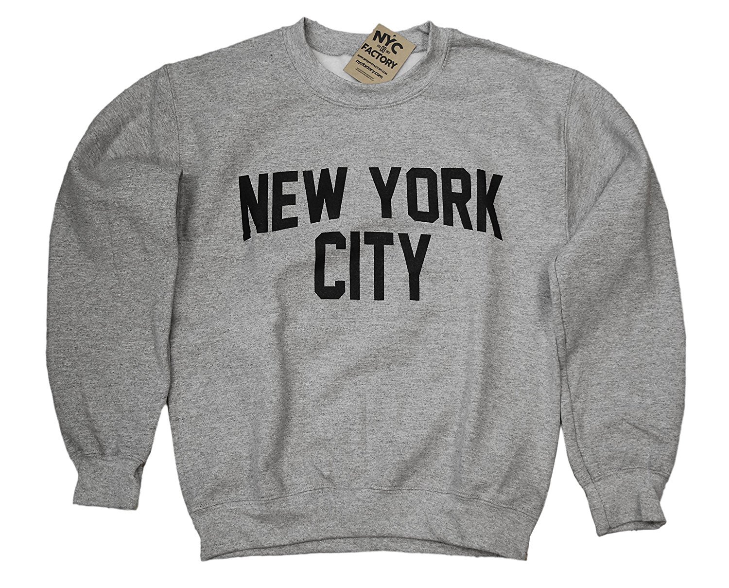 New York City Sweatshirt Screenprinted Gray Adult NYC Lennon Shirt