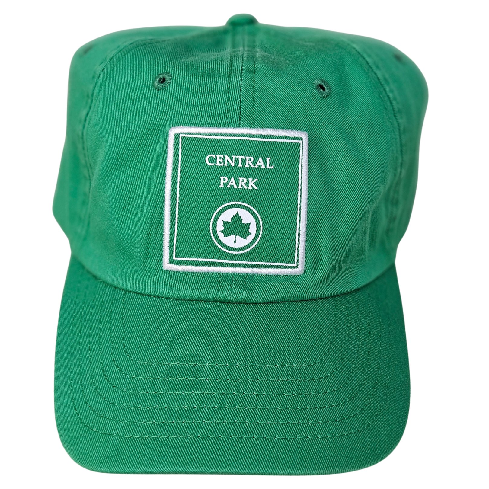 Mens Classic Central Park Baseball Hat Officially Licensed Green & White