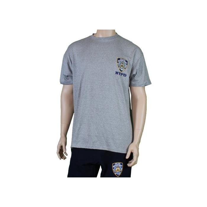 Nypd Nypd Embroidered Logo Tee Gray T-Shirt Short Sleeve T-Shirt Nypd ...