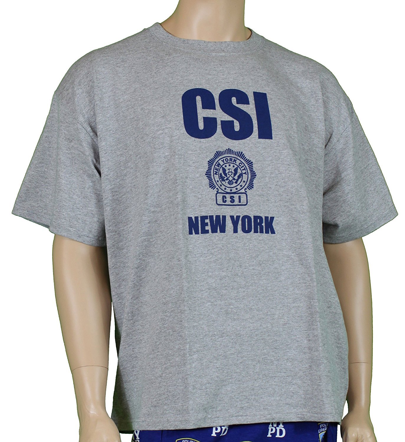 CSI Men's New York Crime Scene Tee Investigation Short Sleeve T-Shirt Gray