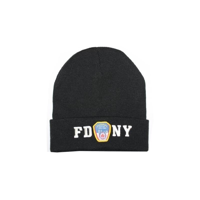 FDNY Winter Hat Police Badge Fire Department Of New York City Black & Gold...