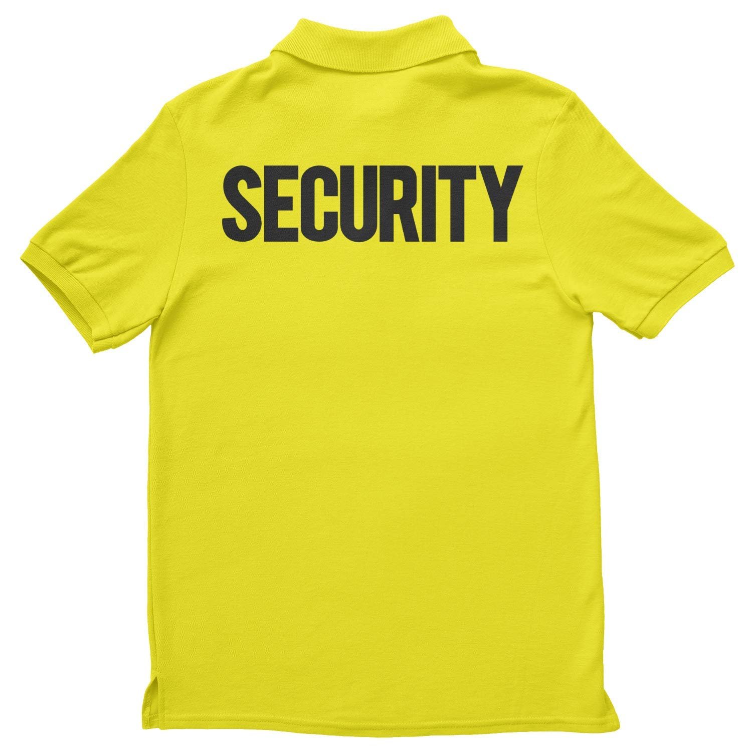 Security Polo Shirt Front Back Print Mens Tee Staff Event Uniform Bouncer Screen Printed