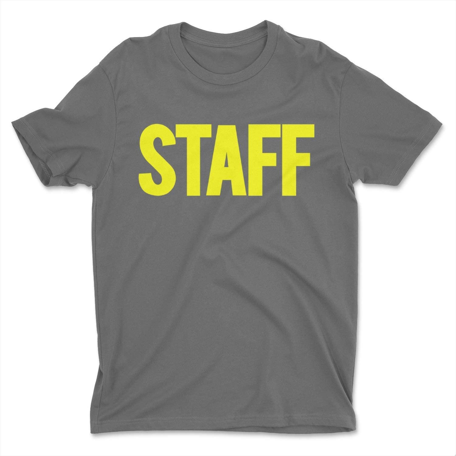 Men's Staff T-Shirt Front Back Print Tee Event Uniform Screen-Printed Shirt