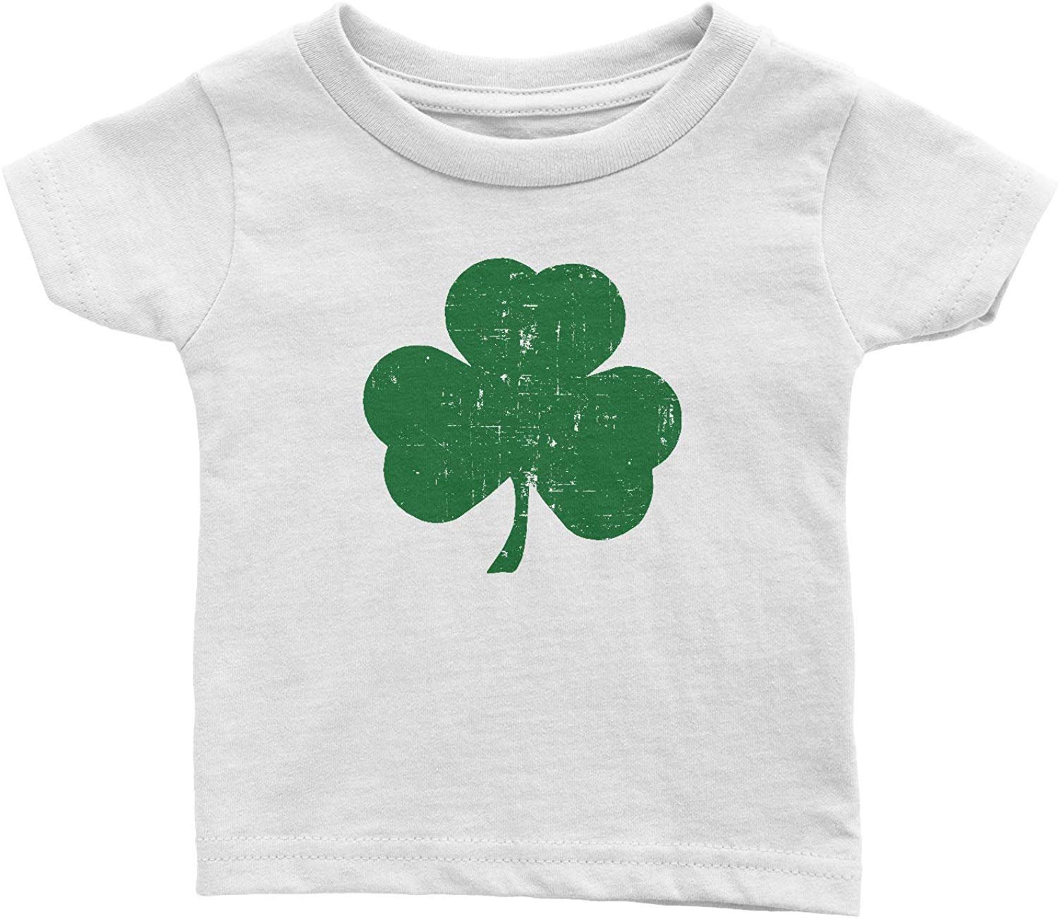 NYC Factory USA Screen Printed Distressed Shamrock Baby T-Shirt St Patricks Day Irish Infant Tee